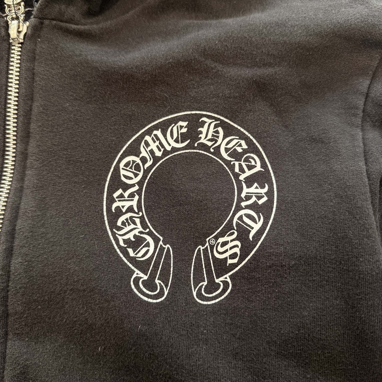 CHROME HEARTS OLD Made In Hollywood Back CH Plus Print Zip Up Hoodie Size L クロムハーツ オールド メイドインハリウッド バックCHプラス プリント ジップアップフーディ サイズL