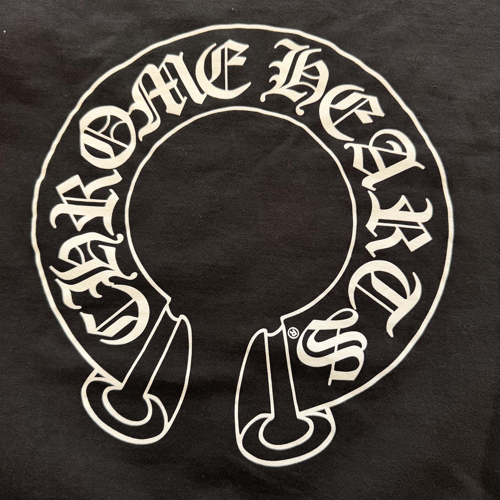CHROME HEARTS Floral Cross Horseshoe Crewneck Sweat Shirts Size XXL クロムハーツ フローラルクロス ホースシュー クルーネック スウェットシャツ サイズXXL