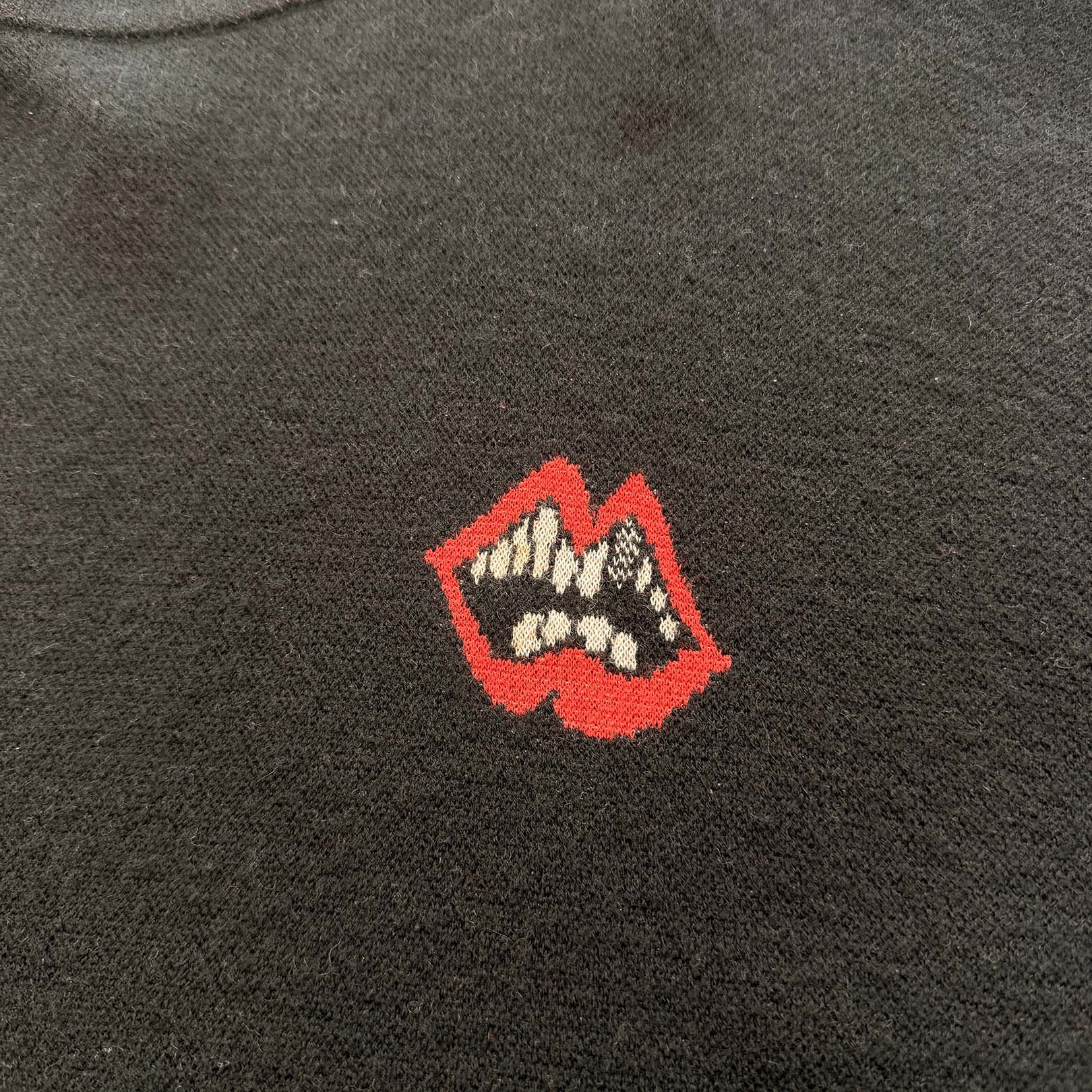 CHROME HEART × MATTY BOY Y NOT CHOMPER 3 Cemetery Cross Leather Patch Cashmere Knit Sweater Size XL クロムハーツ × マッティボーイ ワイノット チョンパー 3セメタリー クロスレザーパッチ カシミヤ ニットセーター サイズXL