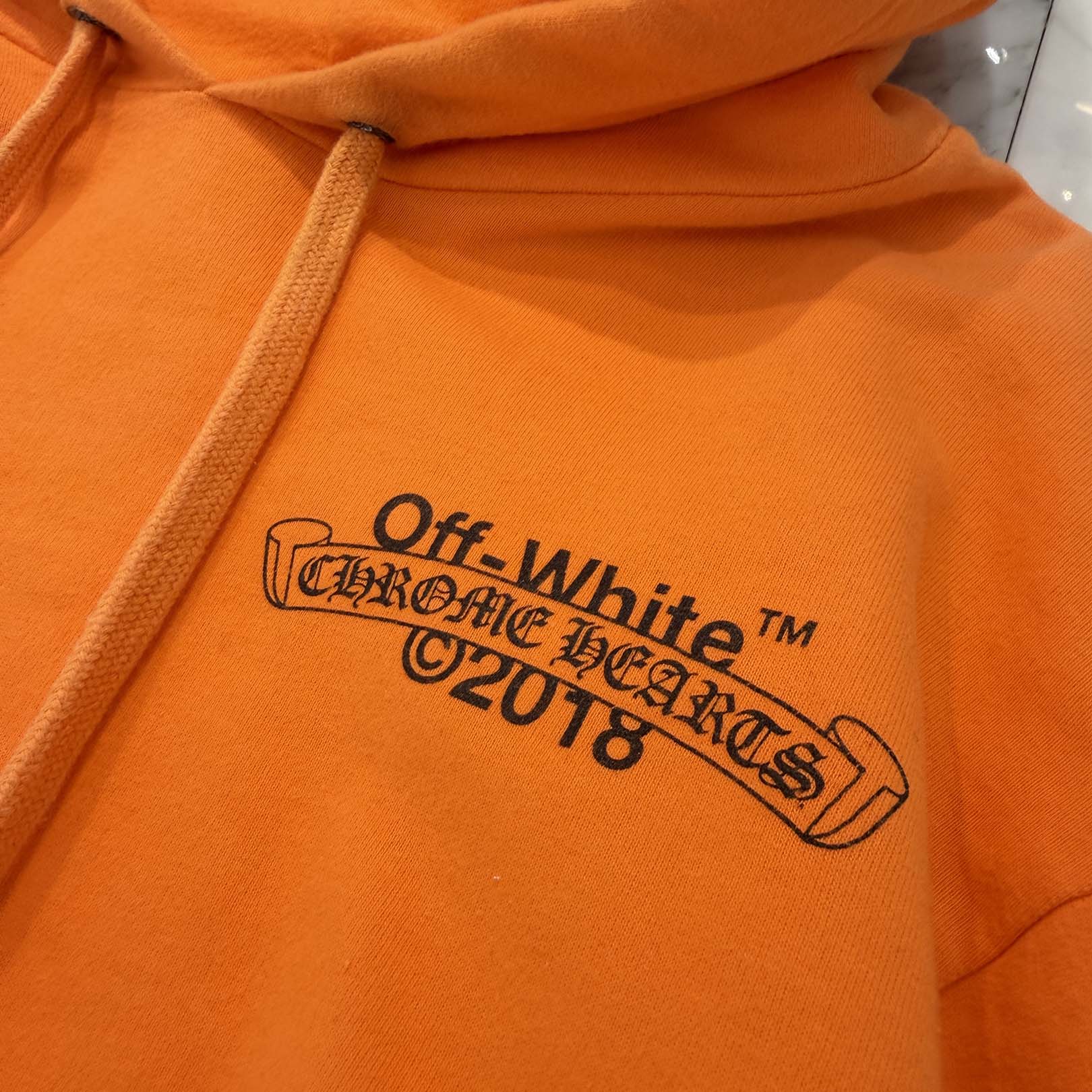 CHROME HEARTS × OFF-WHITE 2018SS HD PLVR V Size XL クロムハーツ × オフホワイト プルオーバーフーディ サイズXL