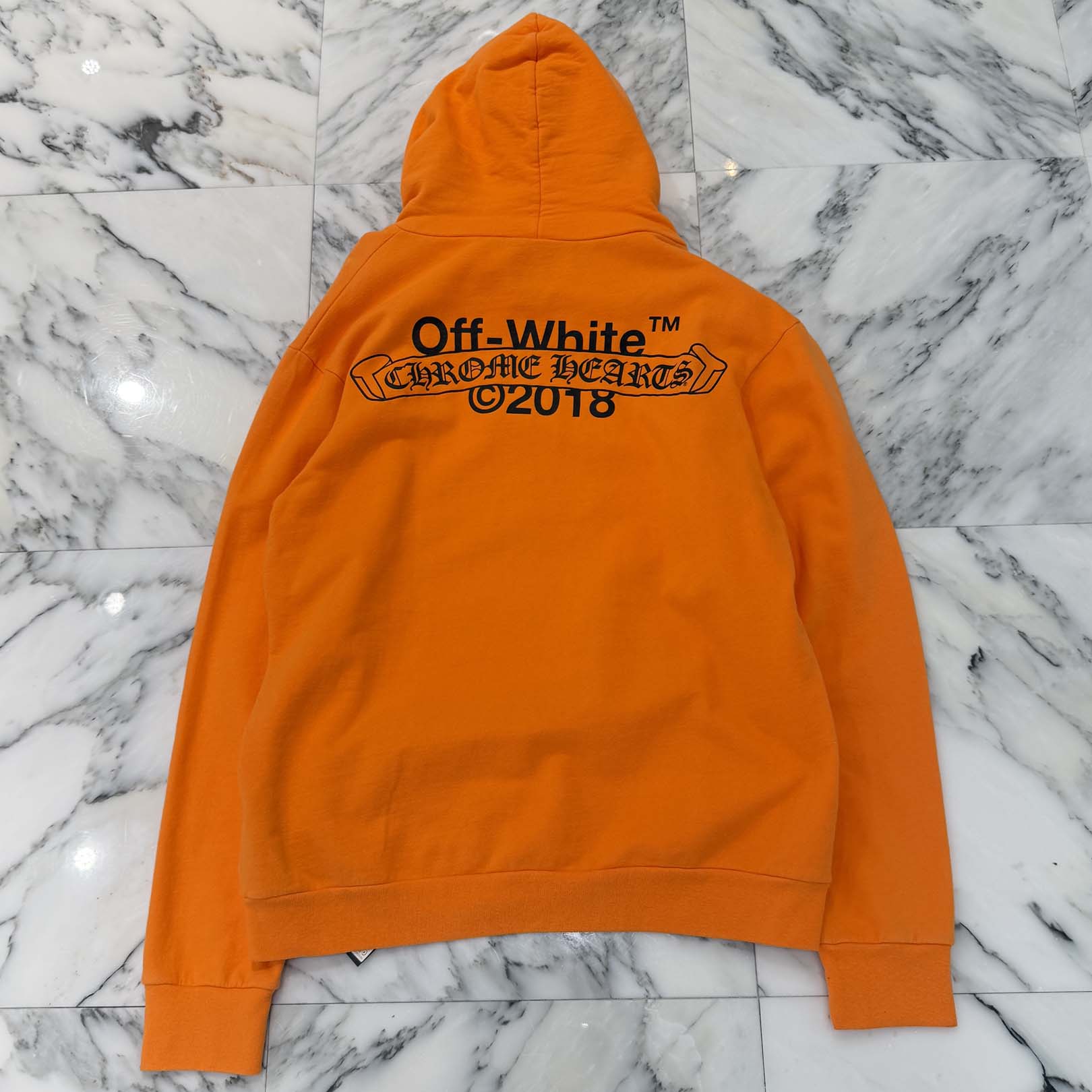 CHROME HEARTS × OFF-WHITE 2018SS HD PLVR V Size XL クロムハーツ × オフホワイト プルオーバーフーディ サイズXL