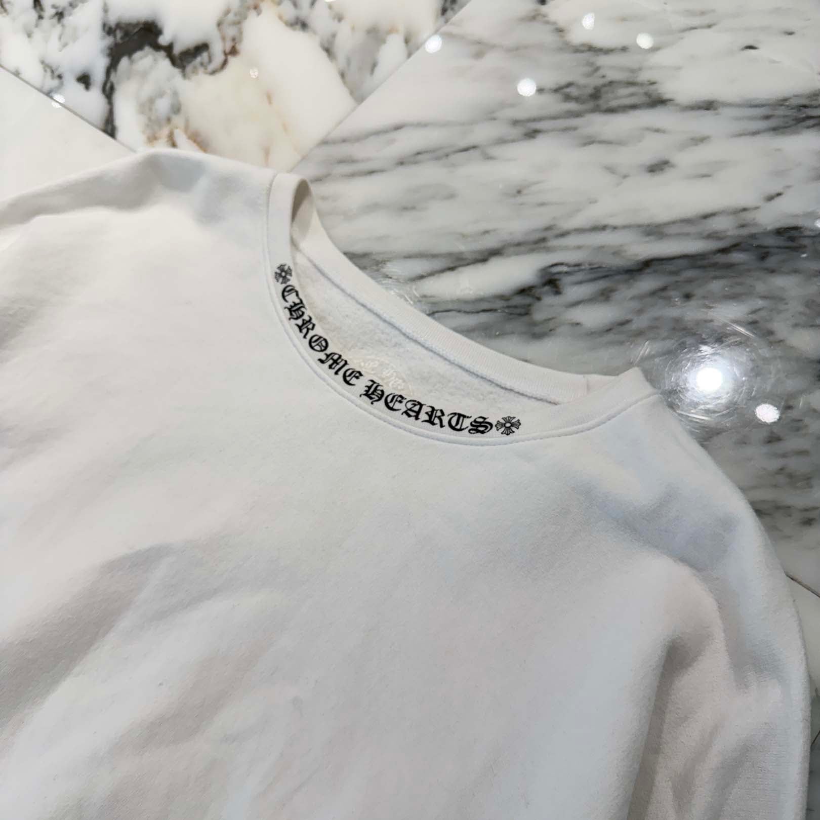 CHROME HEARTS Neck Logo Crewneck Sweatshirt Size XL クロムハーツ ネックロゴ クルーネック スウェットシャツ サイズXL