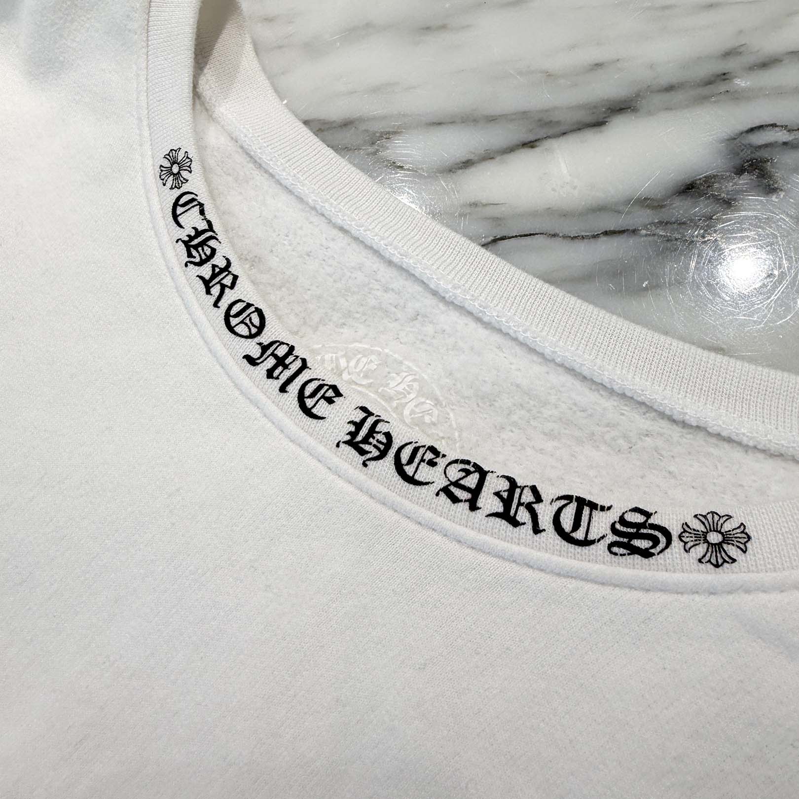 CHROME HEARTS Neck Logo Crewneck Sweatshirt Size XL クロムハーツ ネックロゴ クルーネック スウェットシャツ サイズXL