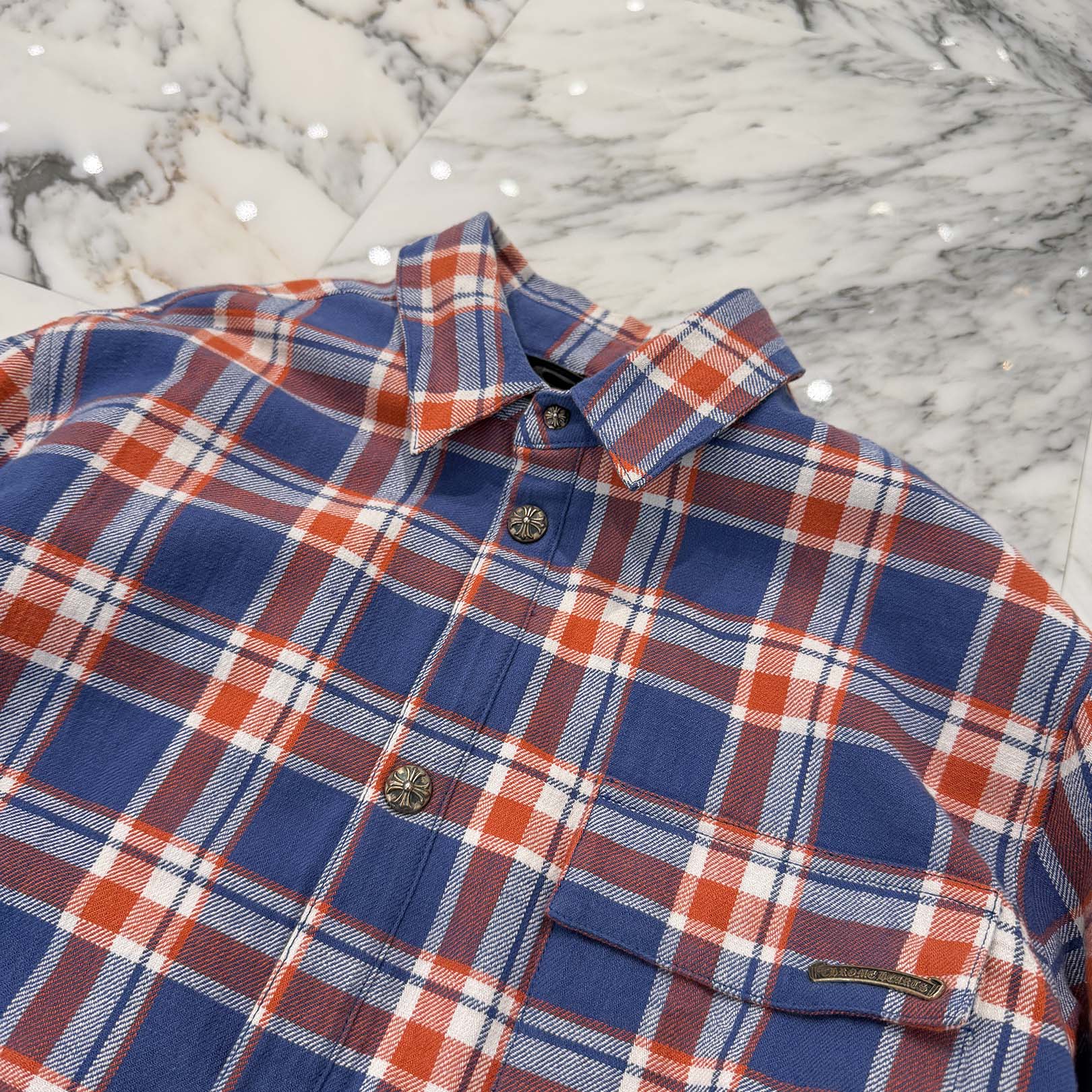 CHROME HEARTS YNOT WORK'N PADDED FLANNEL CHECK SHIRT JACKET Size XL クロムハーツ ワイノット ワーキンフランネルチェック シャツジャケット サイズXL