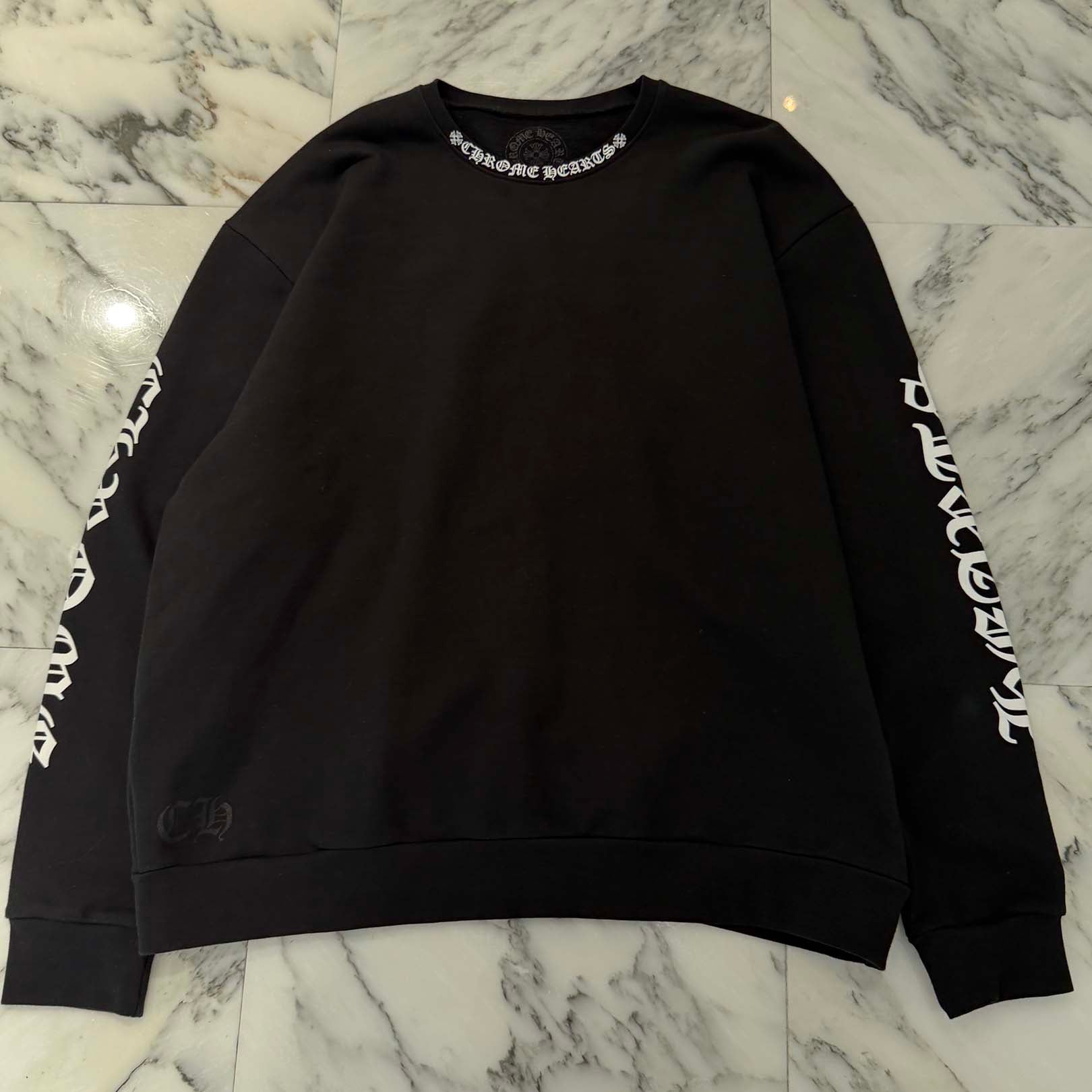 CHROME HEARTS Neck Logo Crewneck Sweatshirt Size L クロムハーツ ネックロゴクルーネックスウェットシャツ サイズL