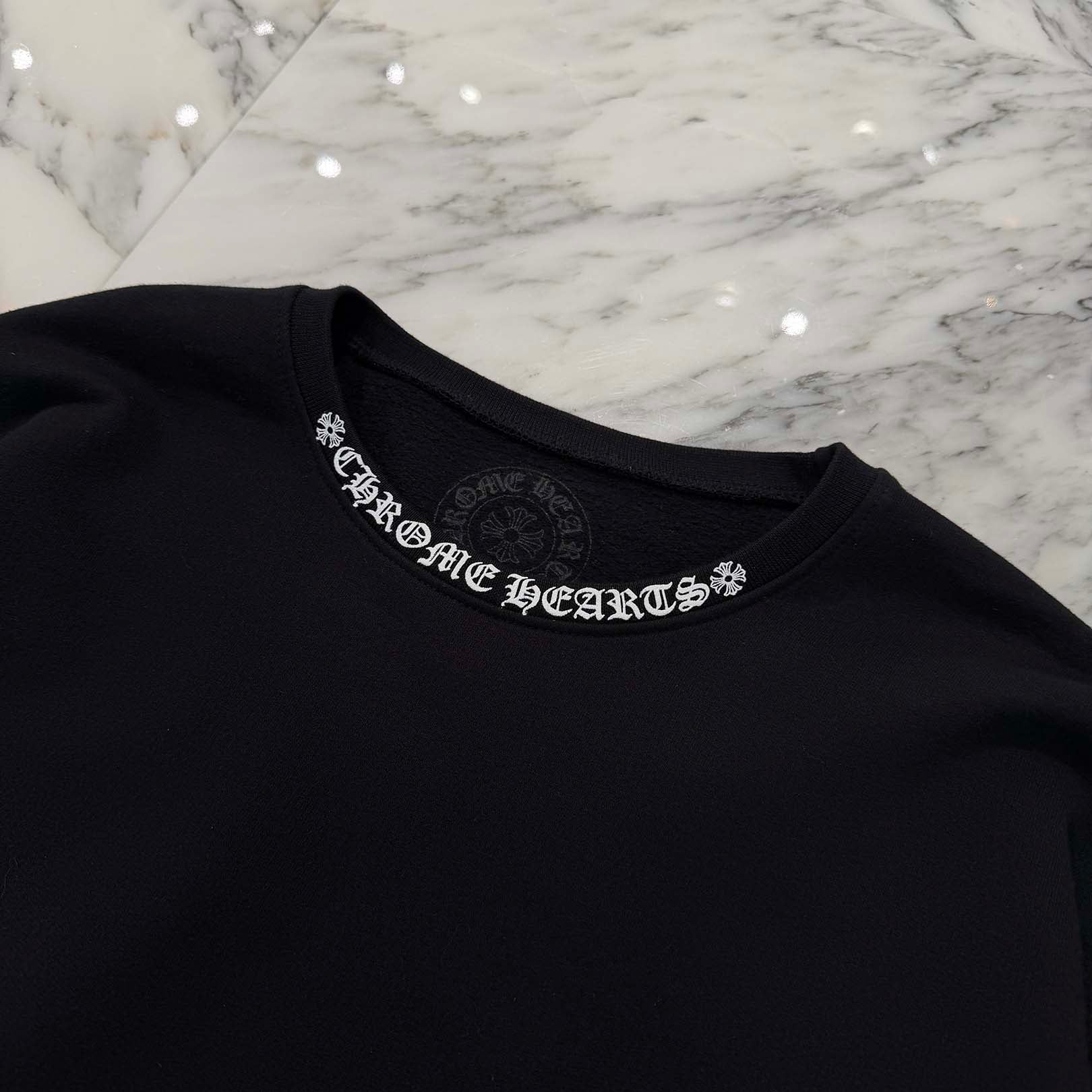 CHROME HEARTS Neck Logo Crewneck Sweatshirt Size L クロムハーツ ネックロゴクルーネックスウェットシャツ サイズL
