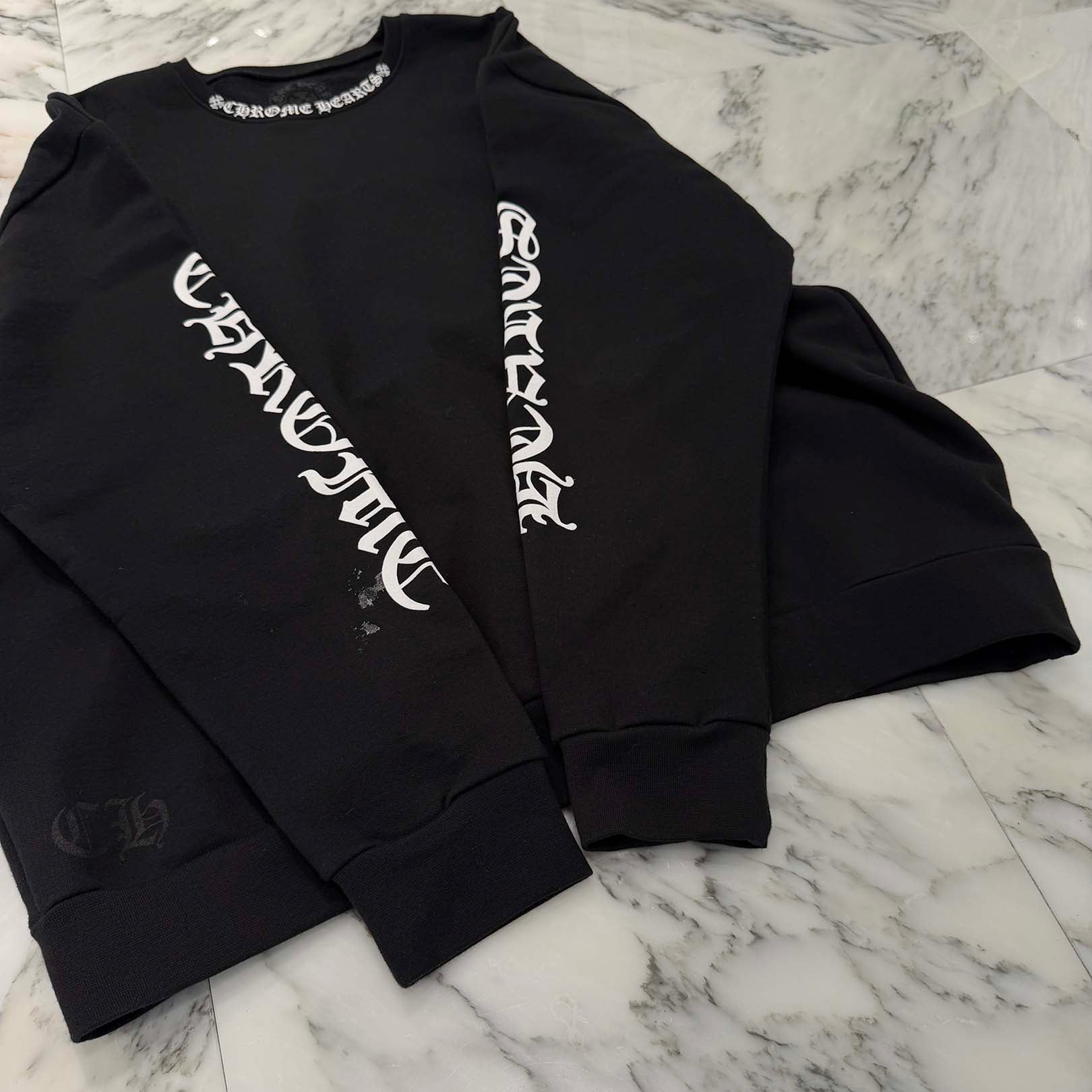 CHROME HEARTS Neck Logo Crewneck Sweatshirt Size L クロムハーツ ネックロゴクルーネックスウェットシャツ サイズL