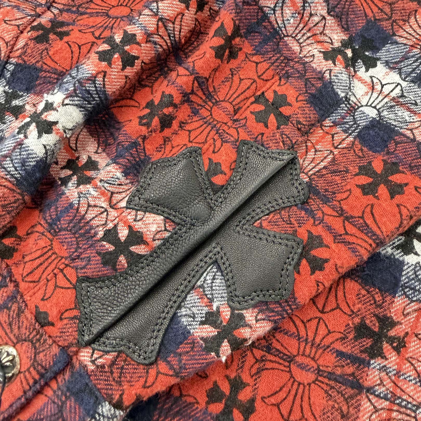 CHROME HEARTS Y NOT Loose Ends Check Shirt Size S クロムハーツ ワイノット ルーズエンド チェックシャツ サイズS