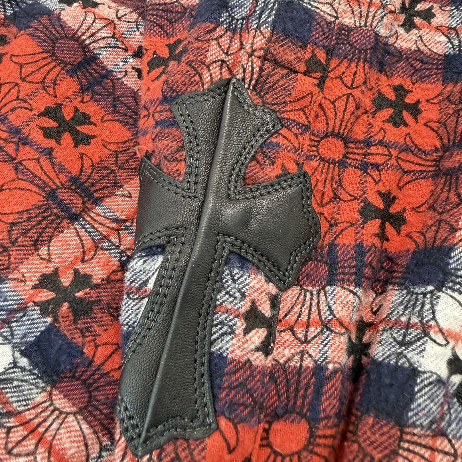 CHROME HEARTS Y NOT Loose Ends Check Shirt Size S クロムハーツ ワイノット ルーズエンド チェックシャツ サイズS