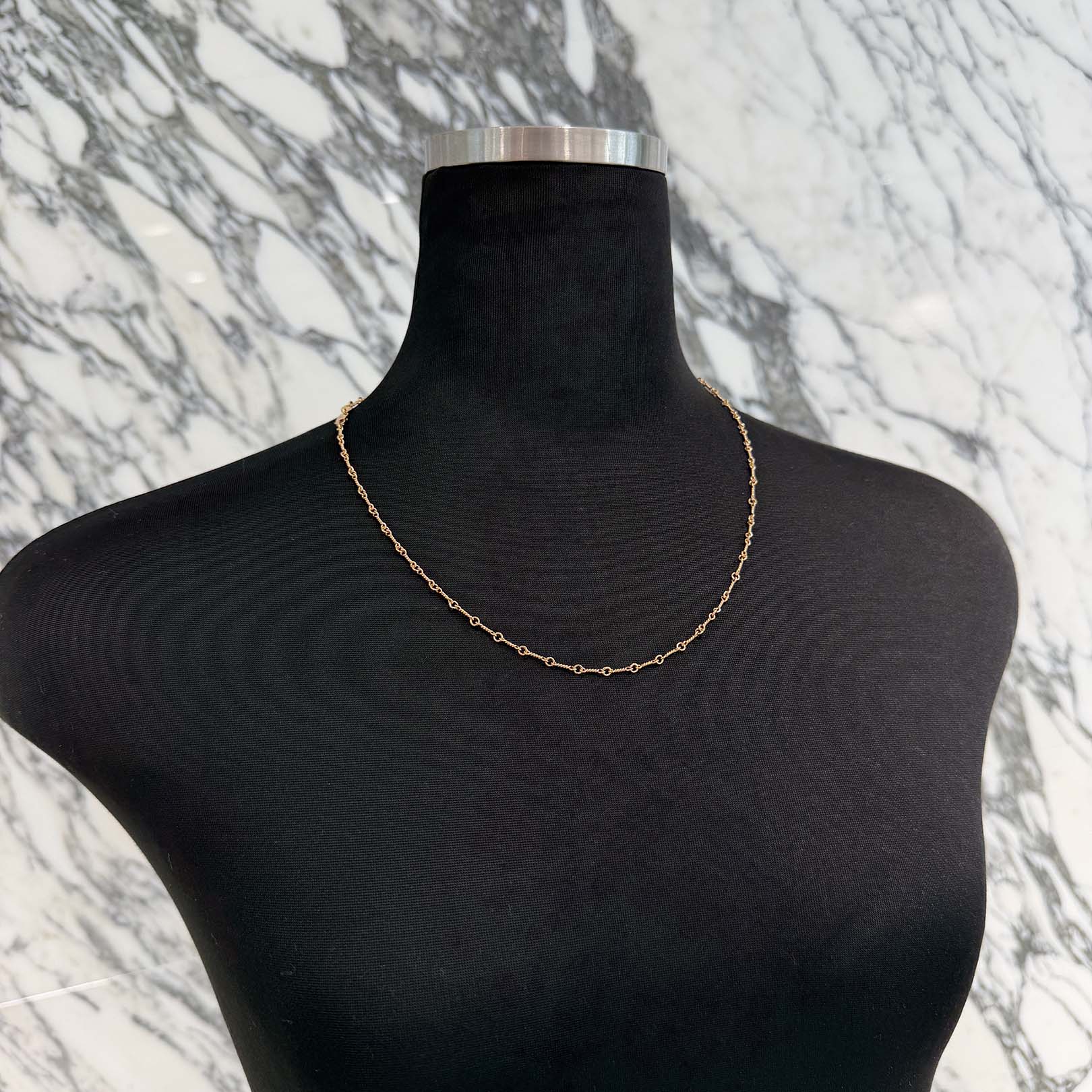 CHROME HEARTS 22K Twist Chain Necklace Size 20 Inch クロムハーツ 22K ツイストチェーン ネックレス サイズ20インチ