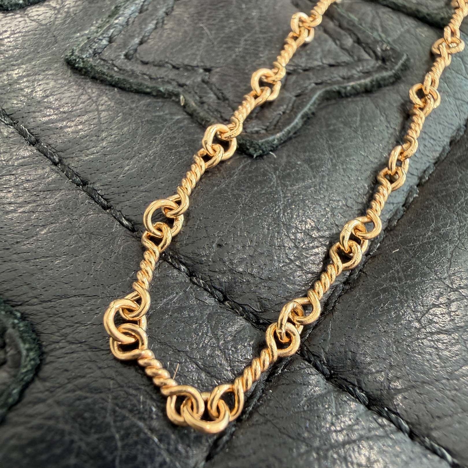 CHROME HEARTS 22K Twist Chain Necklace Size 20 Inch クロムハーツ 22K ツイストチェーン ネックレス サイズ20インチ