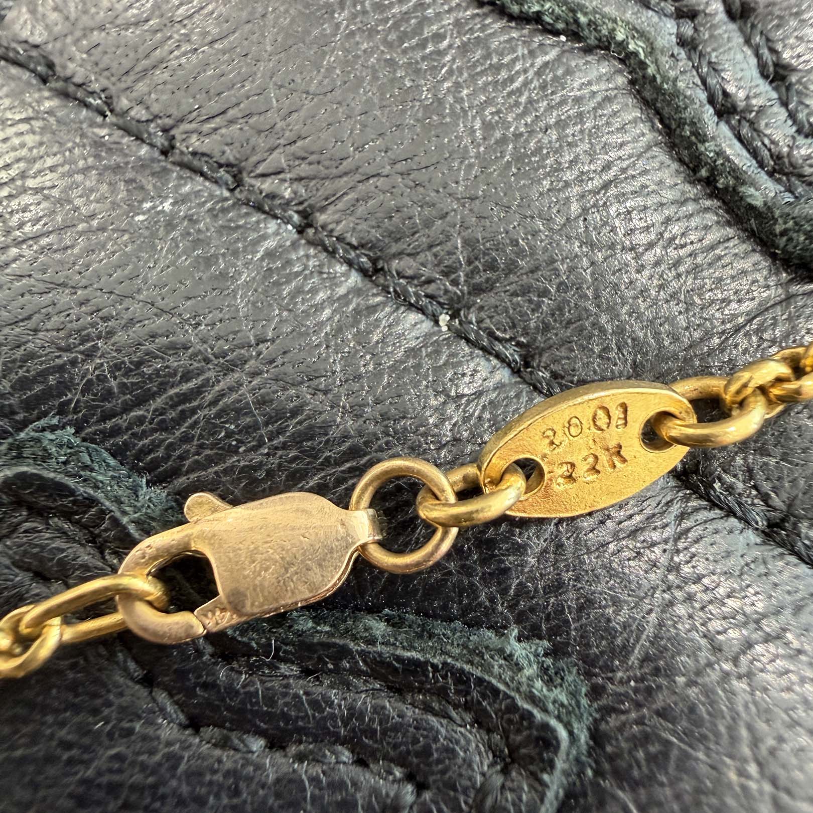 CHROME HEARTS 22K Roll Chain Necklace Size 16 Inch クロムハーツ 22K ロールチェーン ネックレス サイズ16インチ