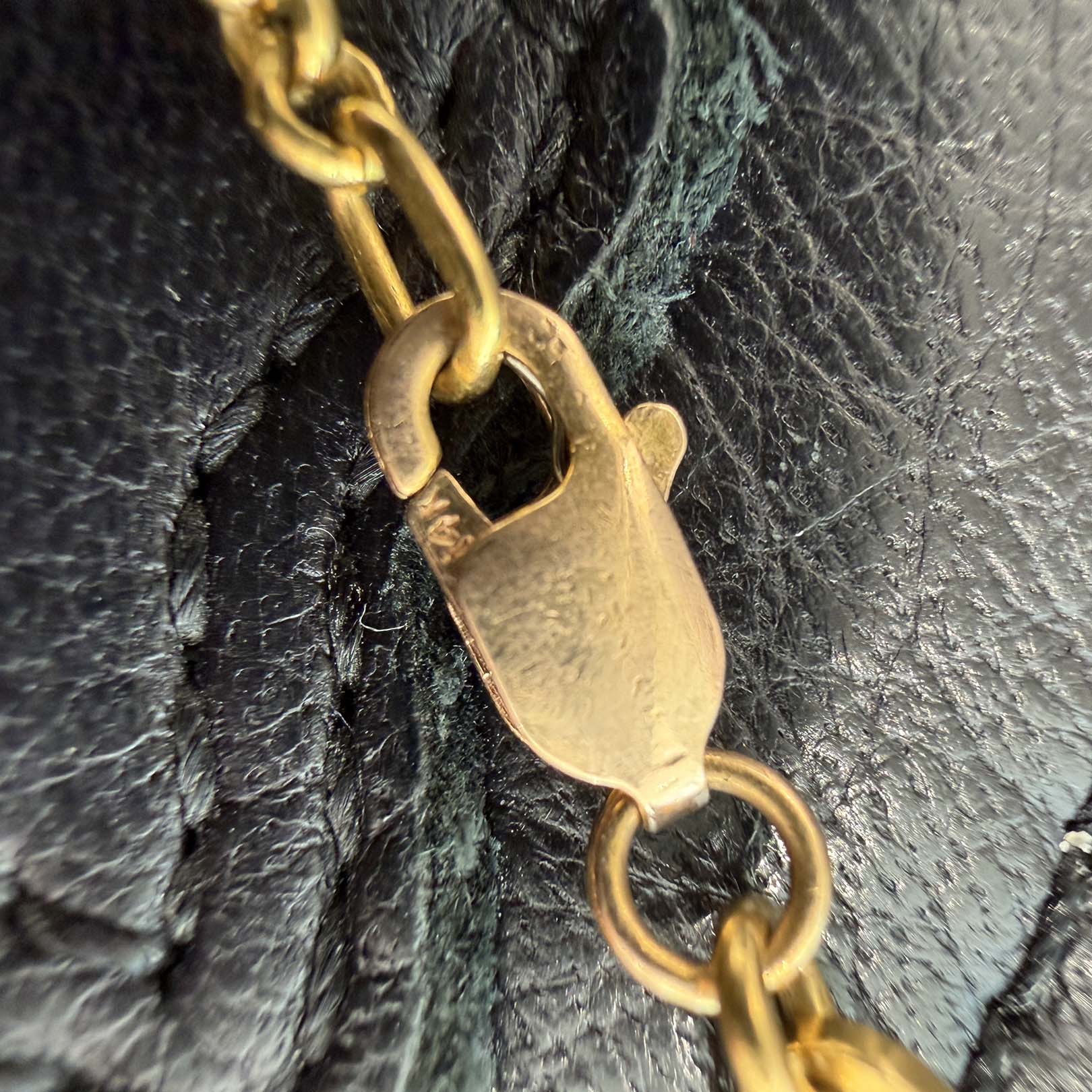 CHROME HEARTS 22K Roll Chain Necklace Size 16 Inch クロムハーツ 22K ロールチェーン ネックレス サイズ16インチ