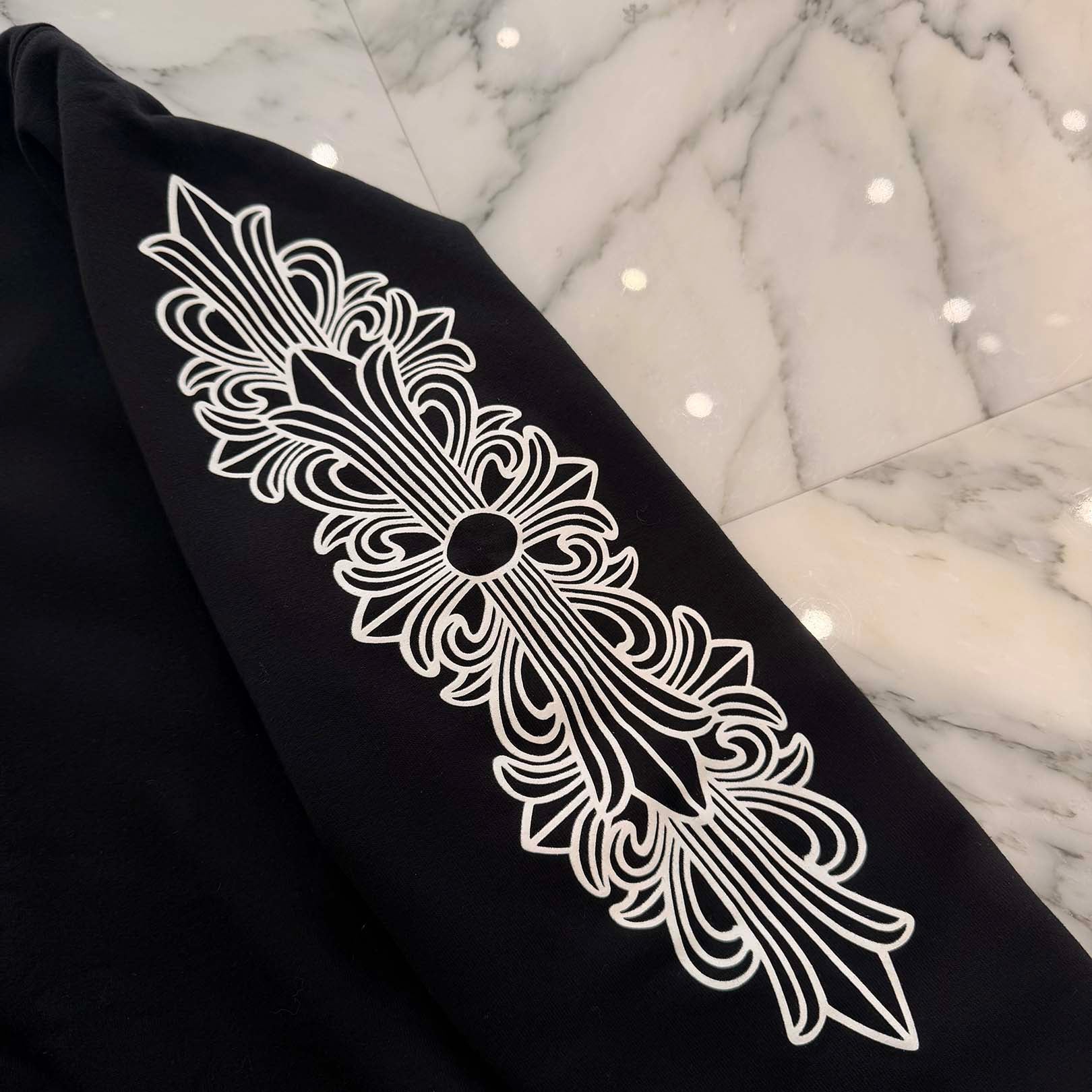 CHROME HEARTS Floral Cross Horseshoe Zip Up Hoodie Size XL クロムハーツ フローラルクロス ホースシュー ジップアップフーディ サイズXL