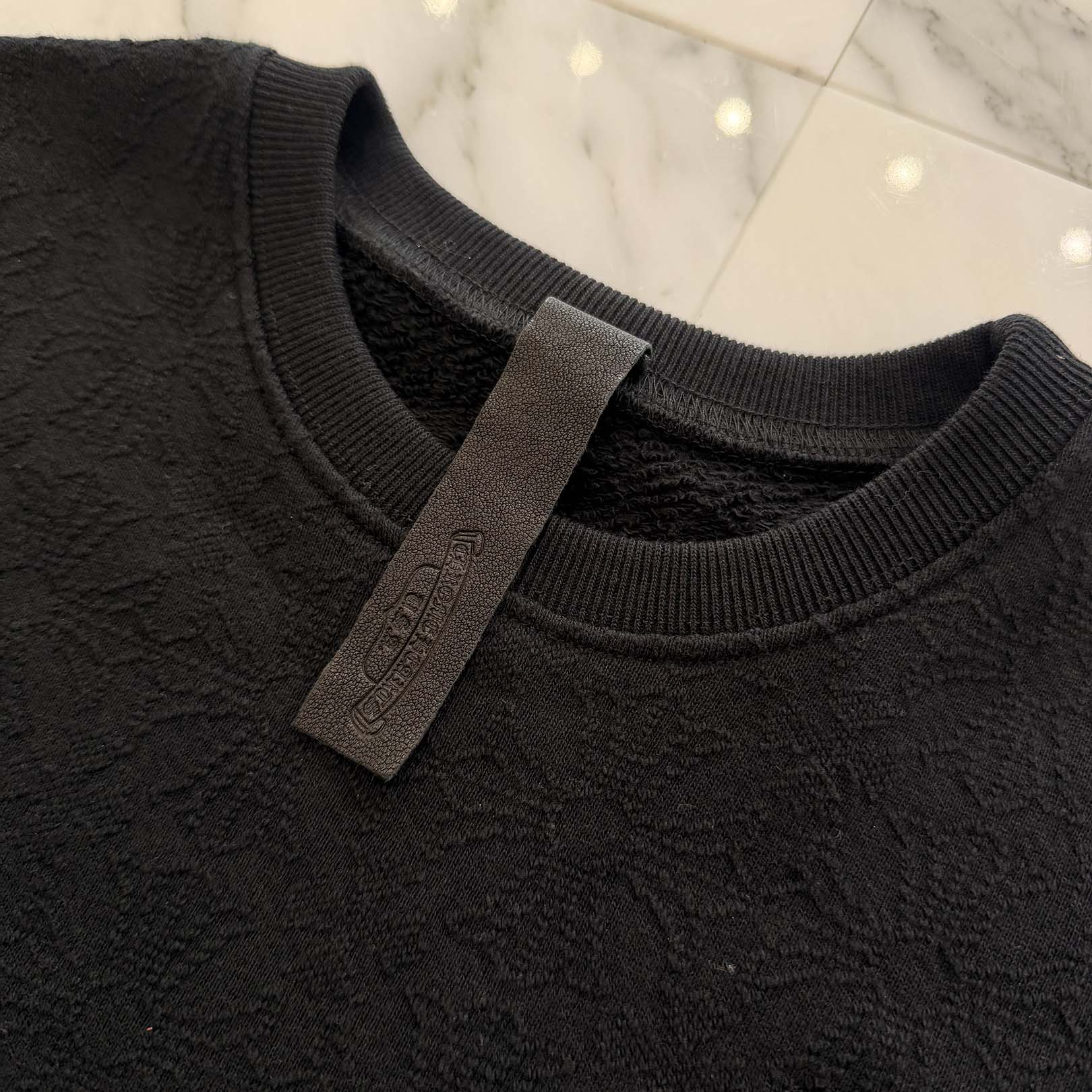 CHROME HEARTS Y NOT Vertical Logo Cropped Sweat Shirt Size S