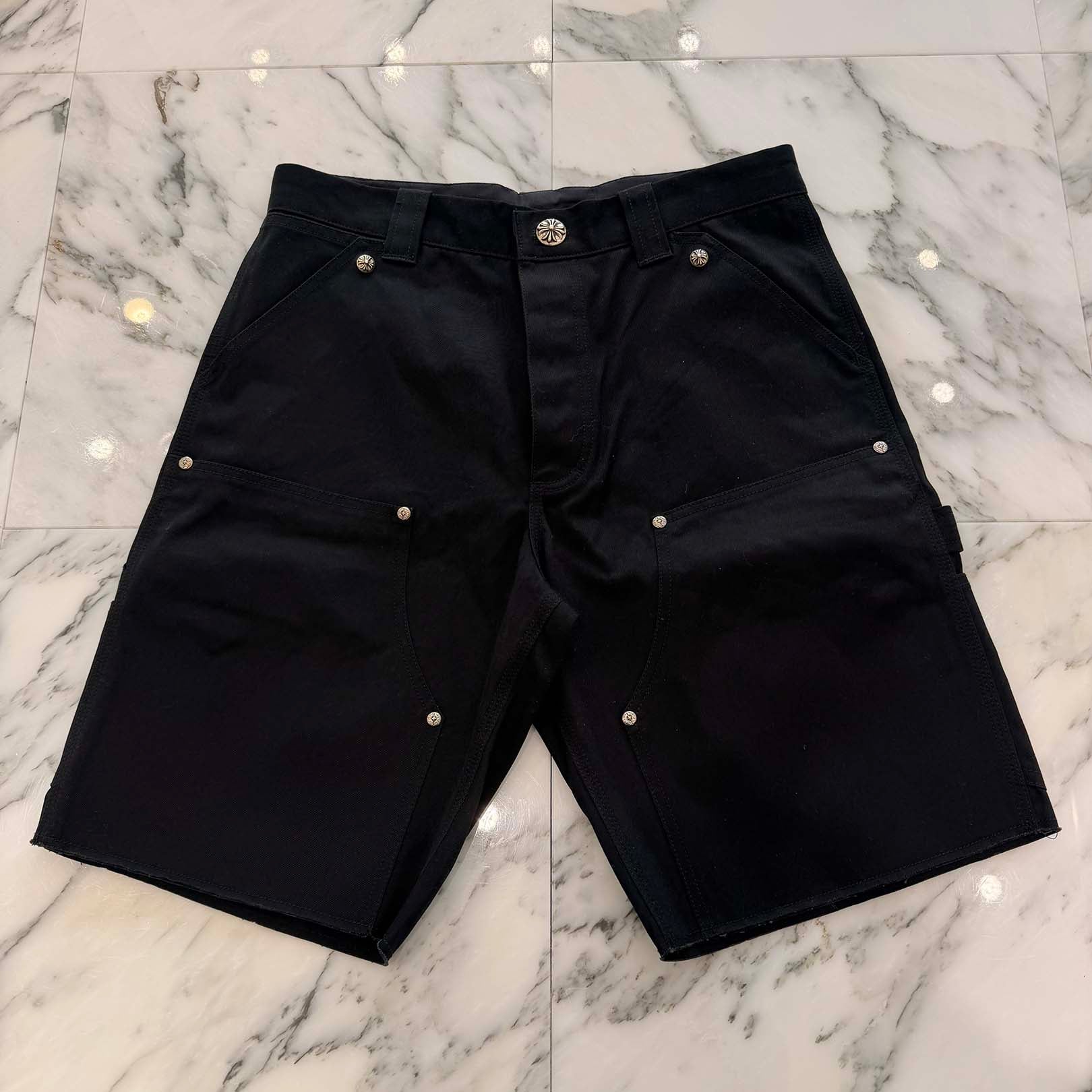 CHROME HEARTS Carpenter Cross Ball Button Denim Shorts Size 32 クロムハーツ カーペンター クロスボールボタン デニムショーツ サイズ32