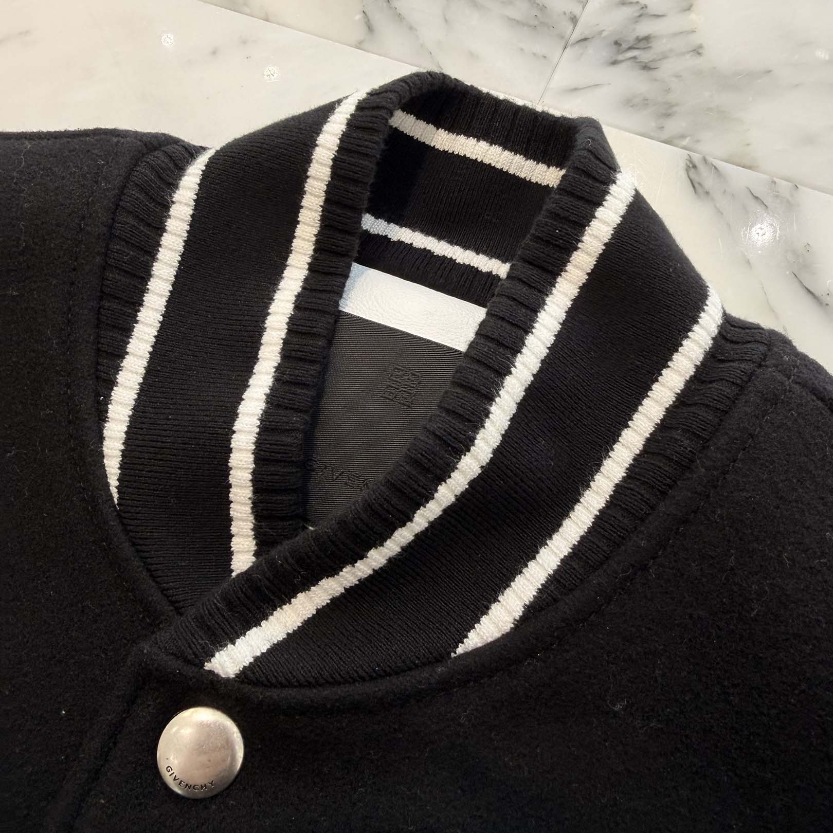 GIVENCHY 2022AW Logo Embroidered Varsity Jacket BM00QR611V Size 48 ジバンシー ロゴ刺繡 バーシティジャケット サイズ48