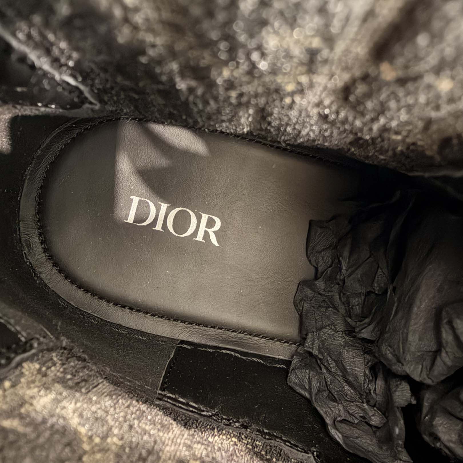 DIOR Oblique Leather Side Gore Boots Size 40 (25.0cm～25.5cm