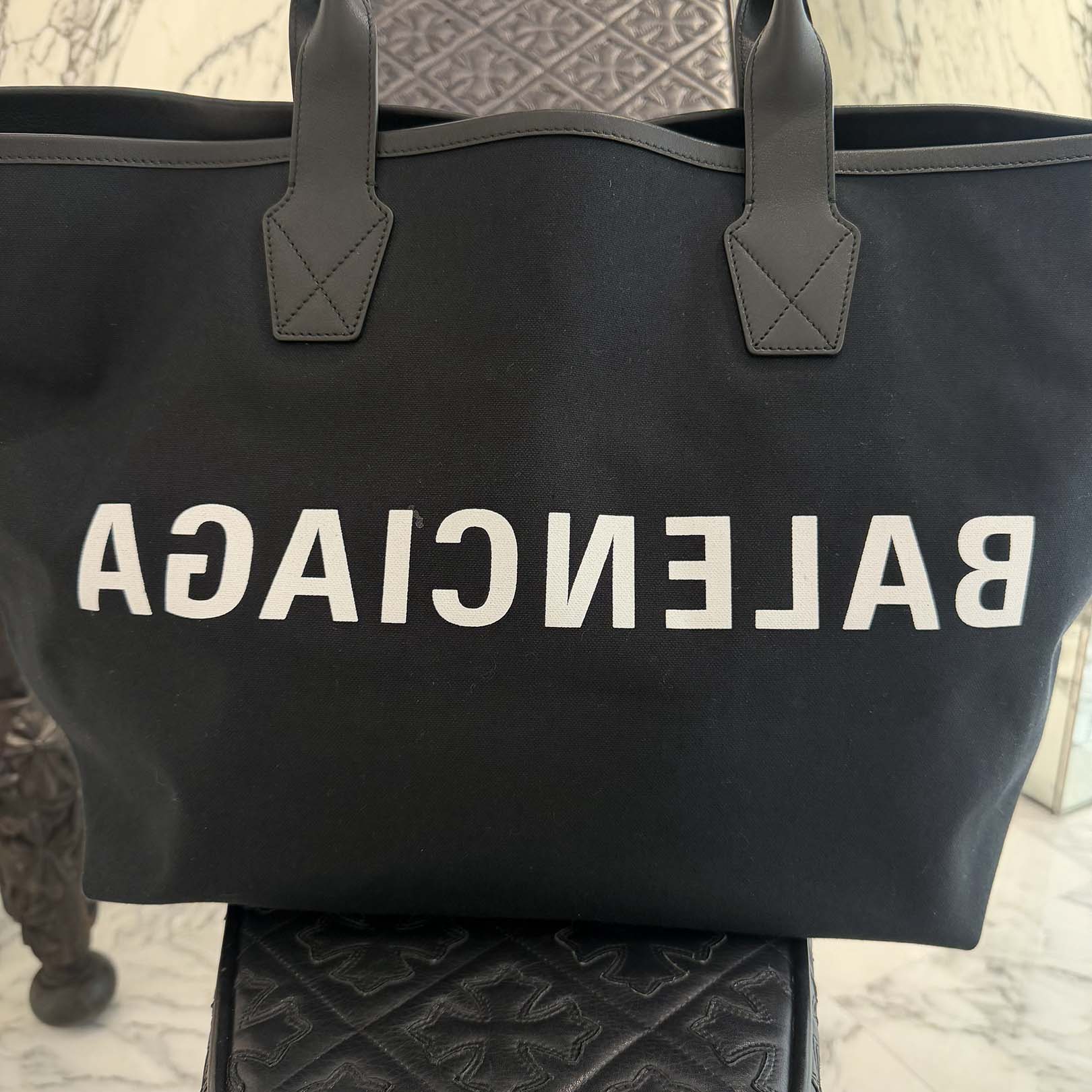 BALENCIAGA 2023SS Mirror Logo Jumbo Large Tote Bag バレンシアガ ミラーロゴ ジャンボラージ トートバッグ