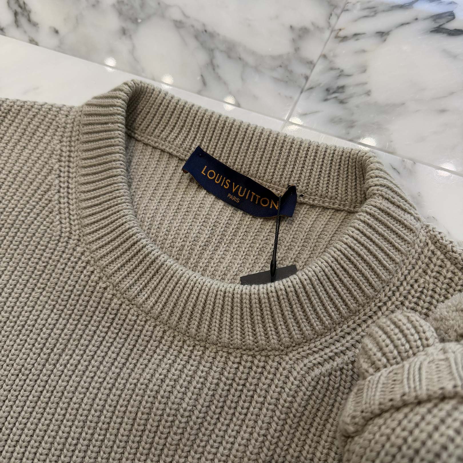 LOUIS VUITTON 2021SS Stitched Teddy Crew Neck Knit HKN66WTBY Size M ルイヴィトン ステッチドテディ クルーネックニット サイズM