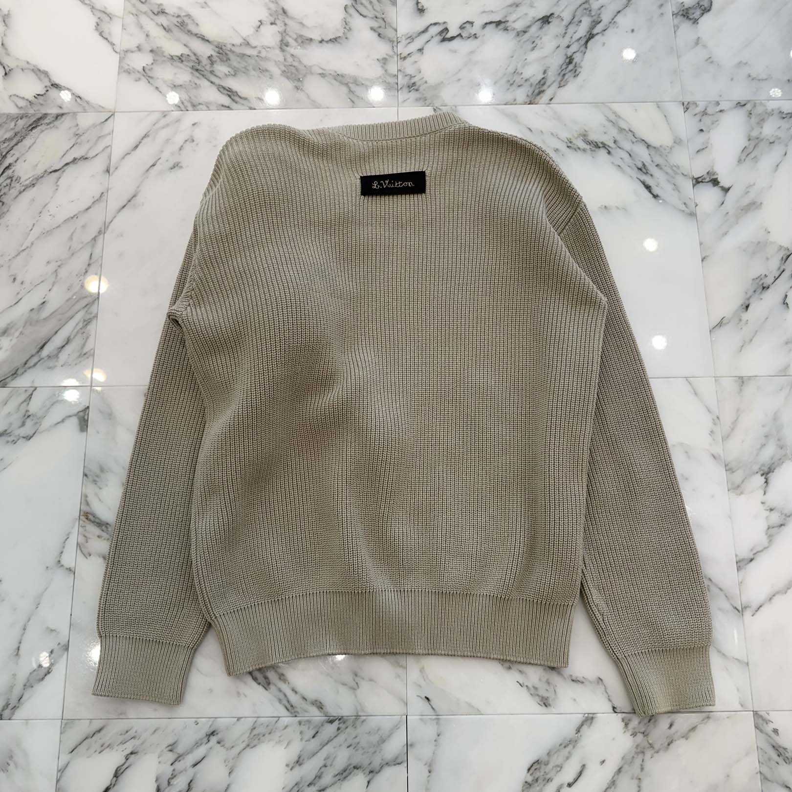 LOUIS VUITTON 2021SS Stitched Teddy Crew Neck Knit HKN66WTBY Size M ルイヴィトン ステッチドテディ クルーネックニット サイズM
