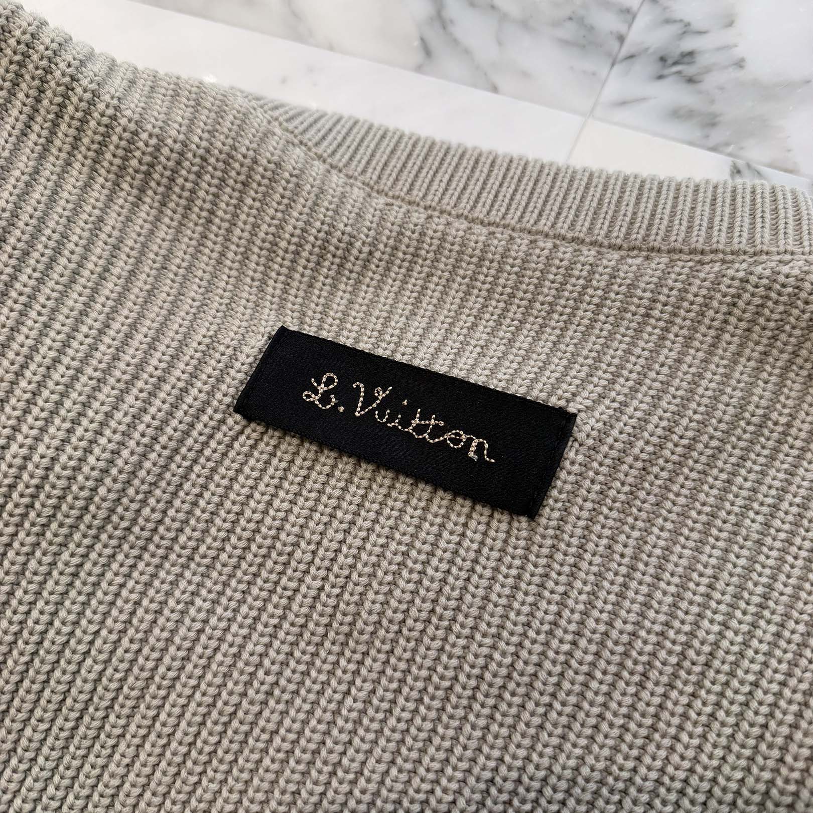 LOUIS VUITTON 2021SS Stitched Teddy Crew Neck Knit HKN66WTBY Size M ルイヴィトン ステッチドテディ クルーネックニット サイズM