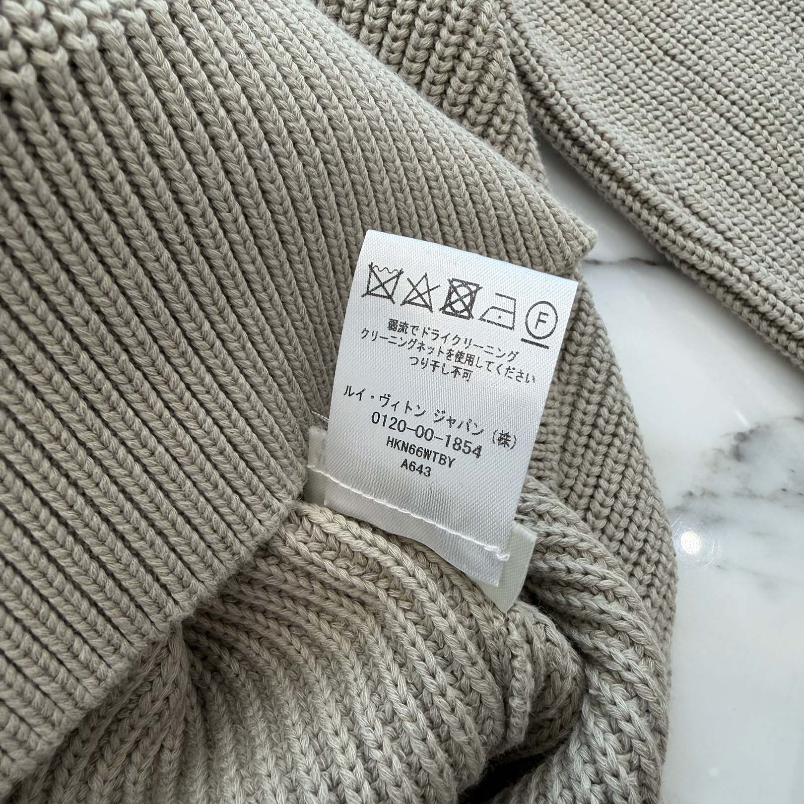LOUIS VUITTON 2021SS Stitched Teddy Crew Neck Knit HKN66WTBY Size M ルイヴィトン ステッチドテディ クルーネックニット サイズM
