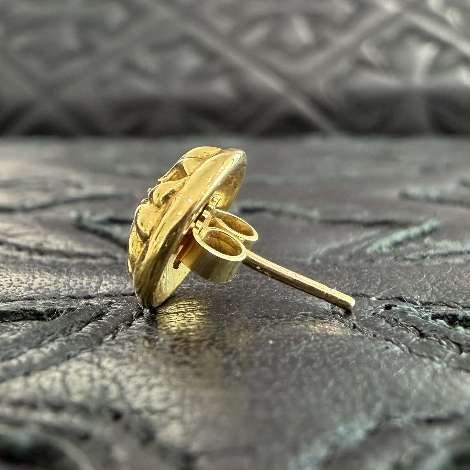 CHROME HEARTS 22K 1 Diamond Cross Ball STUD Earrings クロムハーツ 22K 1ダイアモンド クロスボール スタッド イヤリング ピアス