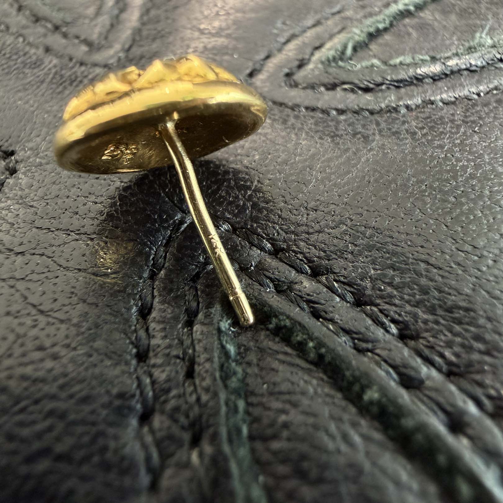 CHROME HEARTS 22K 1 Diamond Cross Ball STUD Earrings クロムハーツ 22K 1ダイアモンド クロスボール スタッド イヤリング ピアス