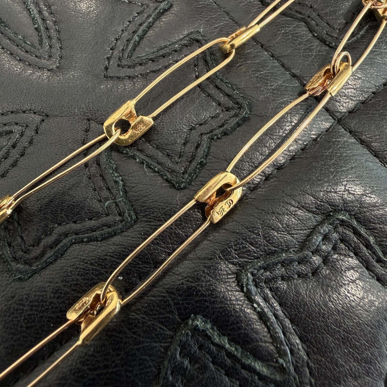 CHROME HEARTS 22K Safety Pin Necklace 17 Link Size 18インチ クロム