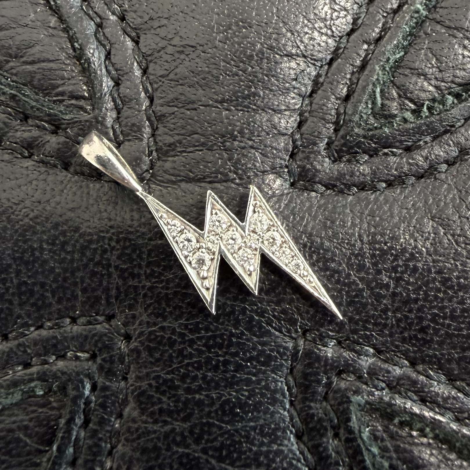 EYEFUNNY 18K WG Lightning Pavé Diamond Pendant Charm 98377 FF アイファニー 18K WG ライトニング パヴェダイヤ ペンダント チャーム