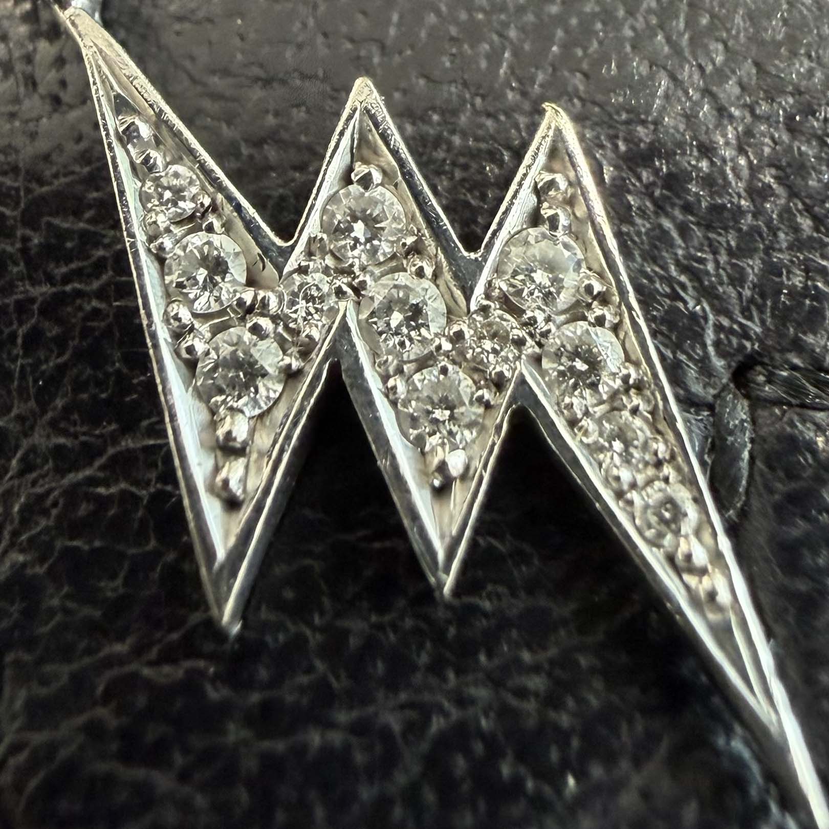 EYEFUNNY 18K WG Lightning Pavé Diamond Pendant Charm 98377 FF アイファニー 18K WG ライトニング パヴェダイヤ ペンダント チャーム