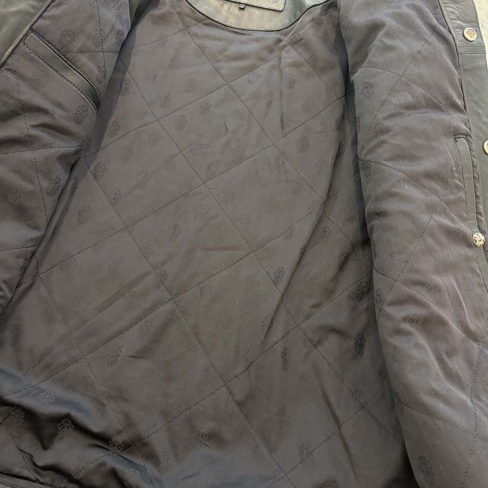 CHROME HEARTS Horsehide Whiplash Leather Jacket Size M クロムハーツ ホースハイド ウィップラッシュレザージャケット サイズM