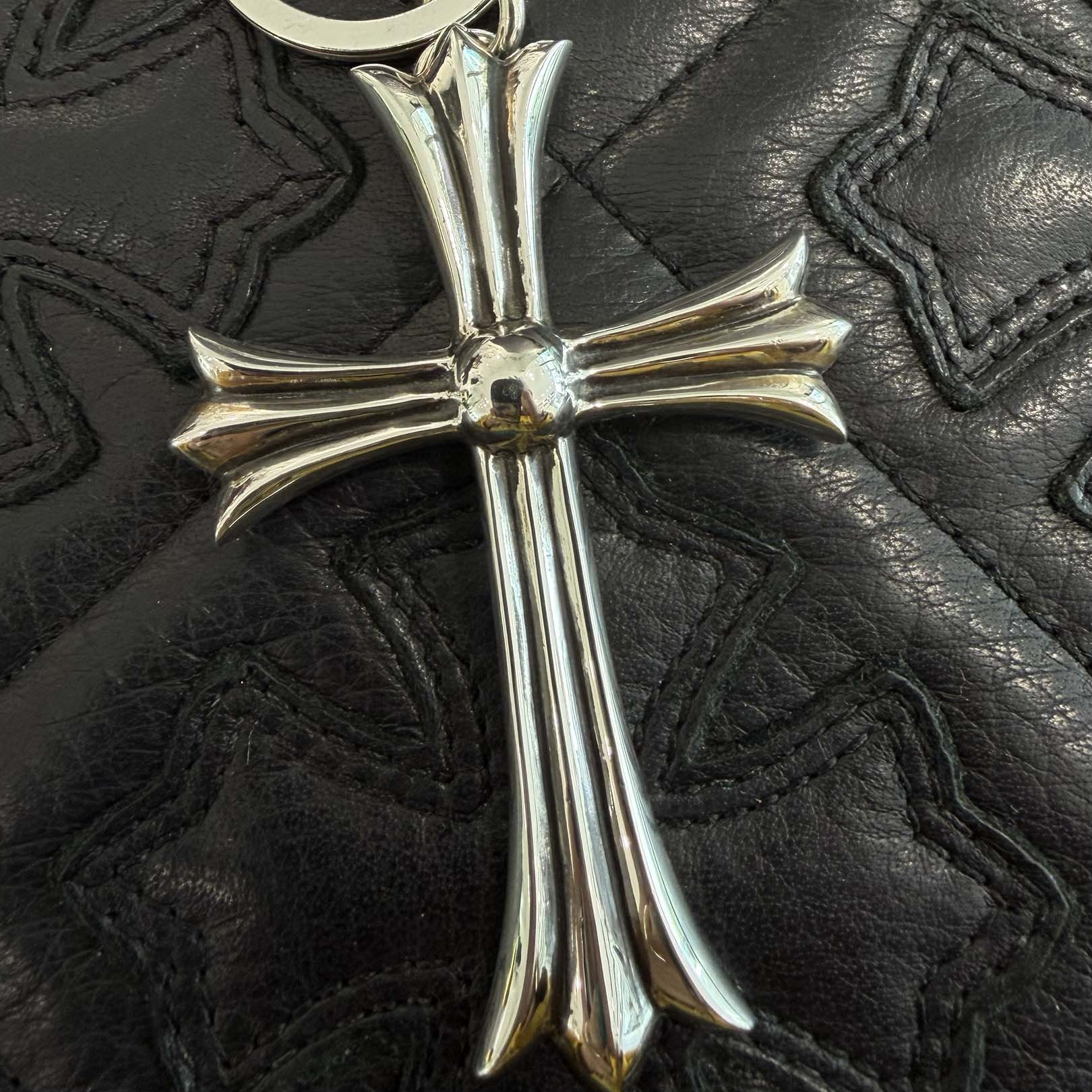 CHROME HEARTS Large CH Cross Key Ring With Dagger クロムハーツ ラージ CHクロス キーリング ウィズ ダガー シルバー925
