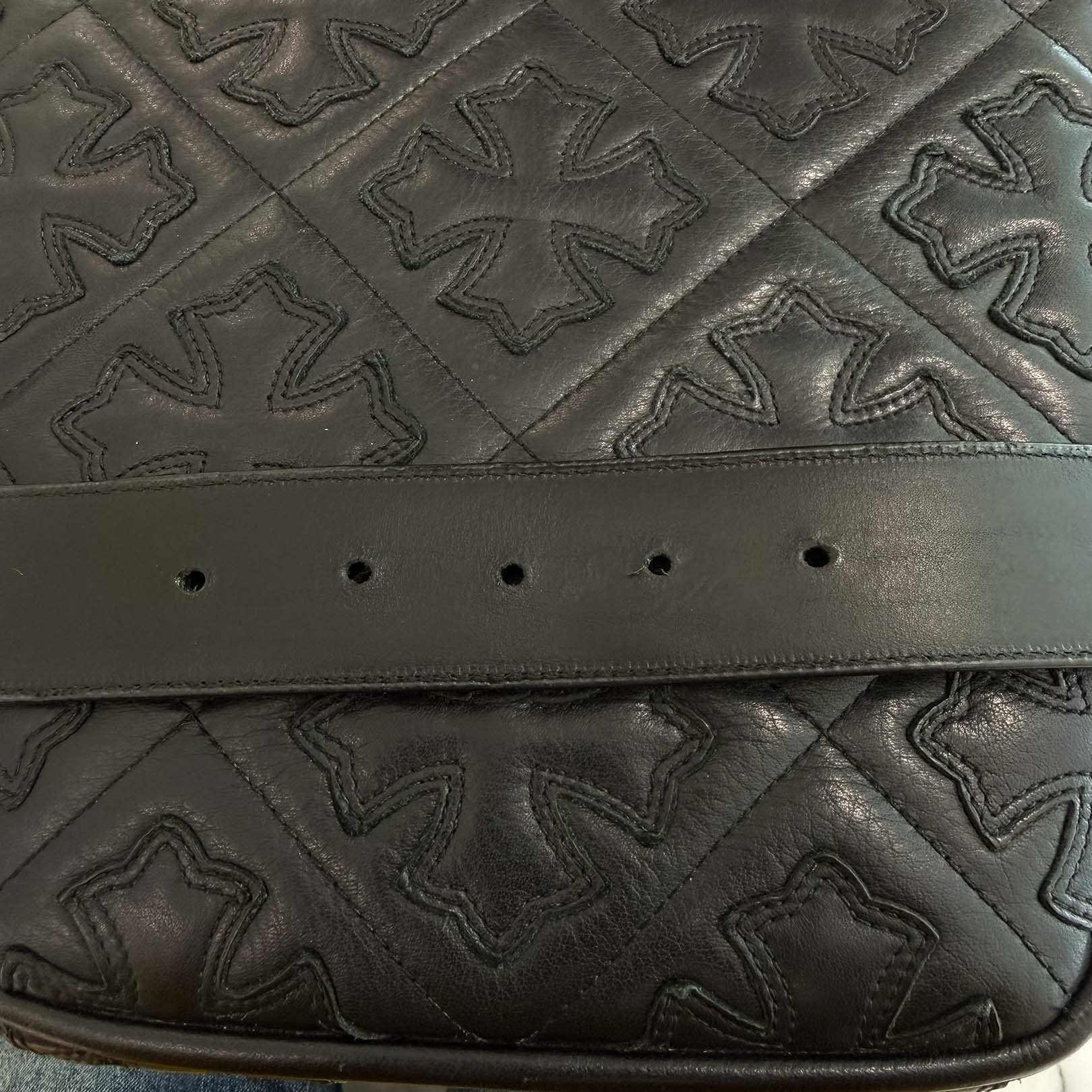 CHROME HEARTS 3PC Classic Leather Belt Size 34 Inch クロムハーツ 3PC クラシック レザーベルト サイズ34インチ