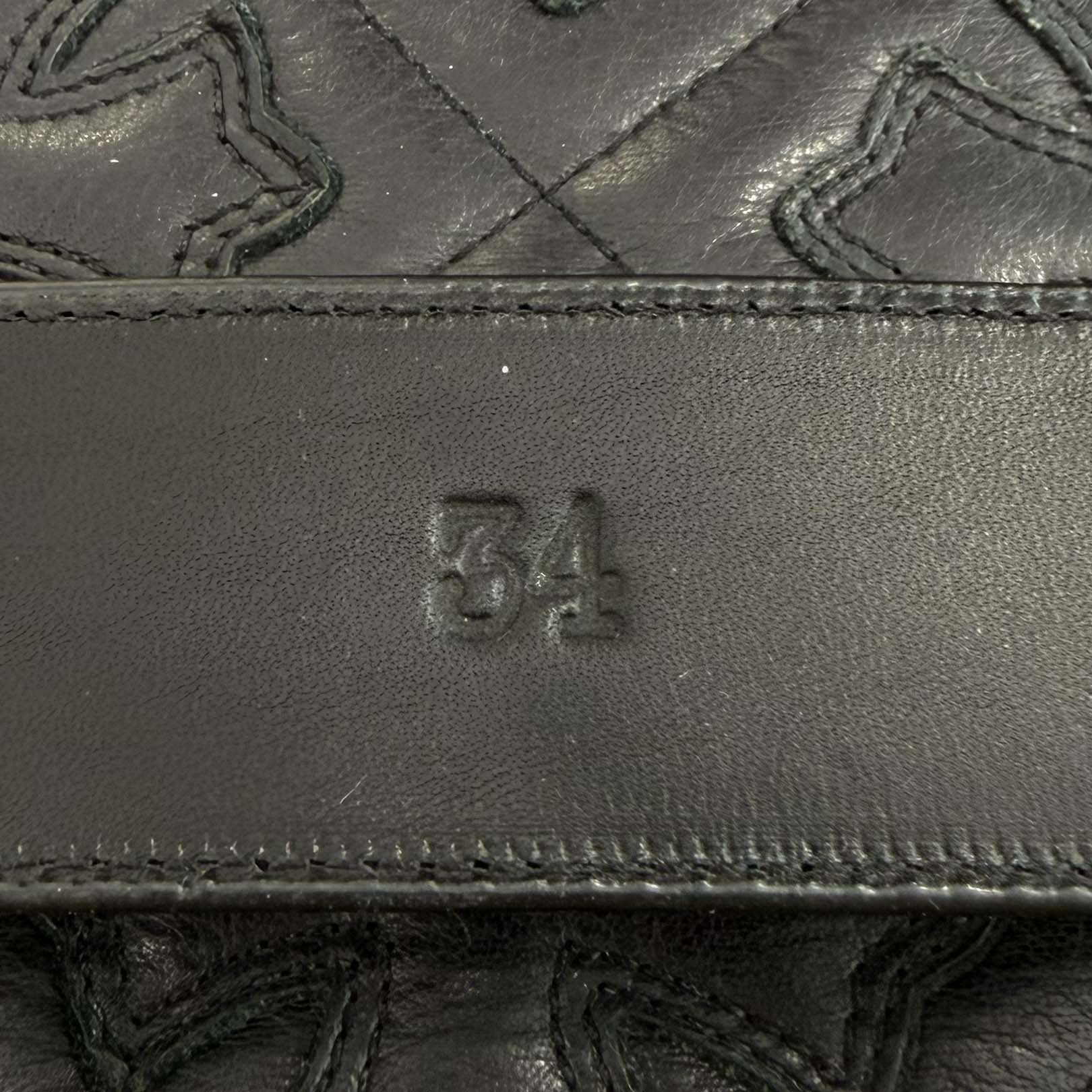 CHROME HEARTS 3PC Classic Leather Belt Size 34 Inch クロムハーツ 3PC クラシック レザーベルト サイズ34インチ