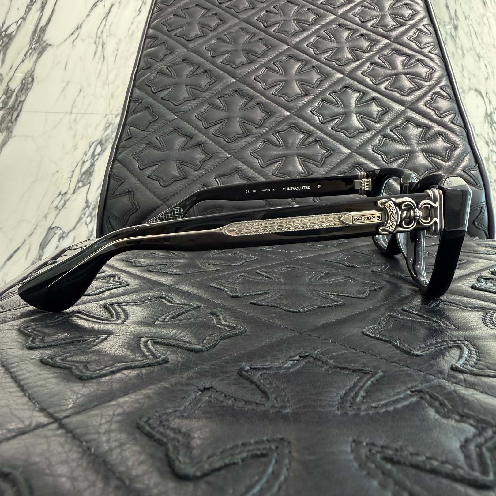 CHROME HEARTS CUNTVOLUTED Sunglasses Size 49□23-147 クロムハーツ コンヴァリューティッド サングラス サイズ49□23-147