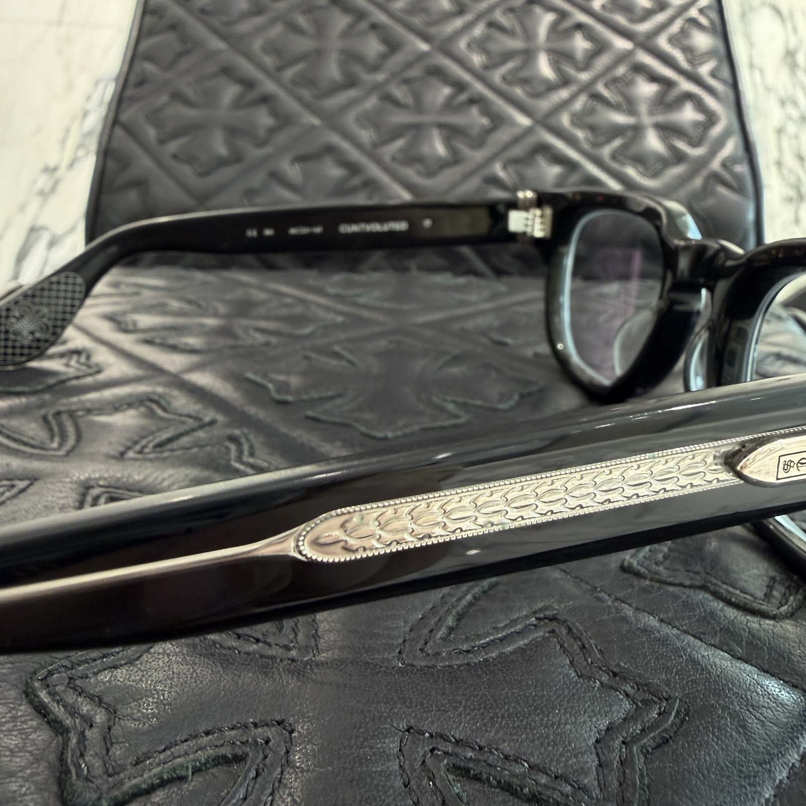 CHROME HEARTS CUNTVOLUTED Sunglasses Size 49□23-147 クロムハーツ コンヴァリューティッド サングラス サイズ49□23-147