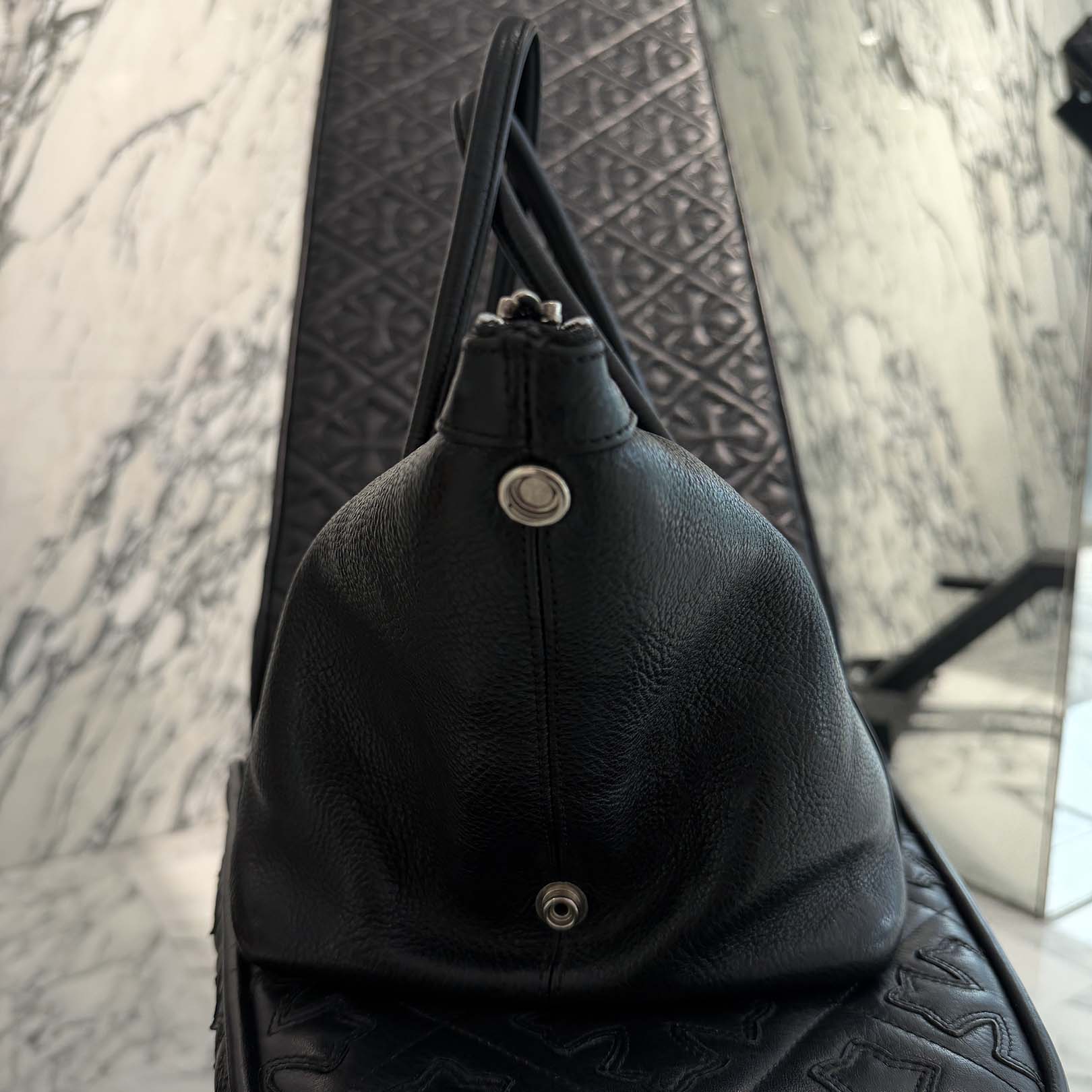 CHROME HEARTS Large Cross MONICA Leather Hand Bag クロムハーツ ラージクロス モニカ レザーハンドバッグ