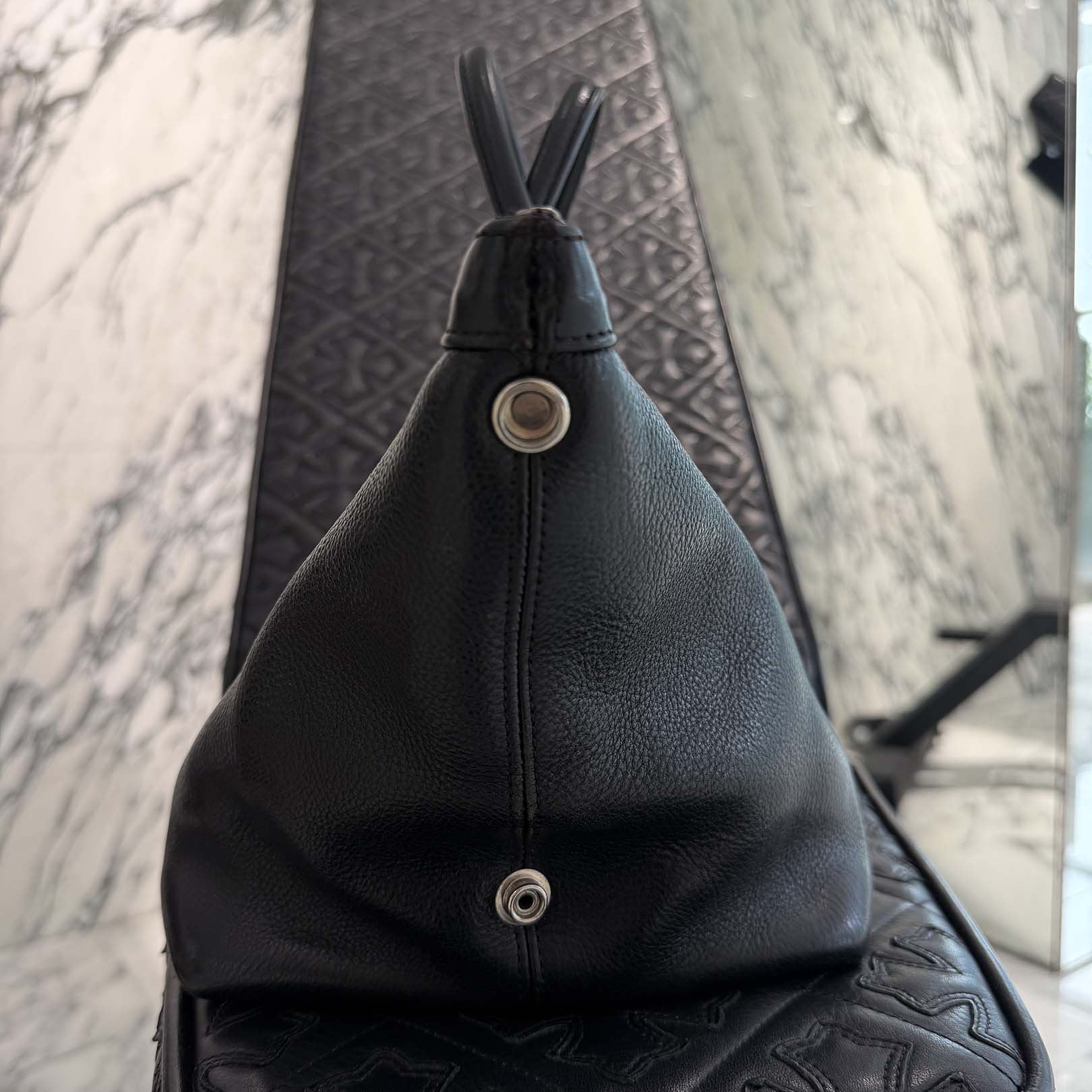 CHROME HEARTS Large Cross MONICA Leather Hand Bag クロムハーツ ラージクロス モニカ レザーハンドバッグ