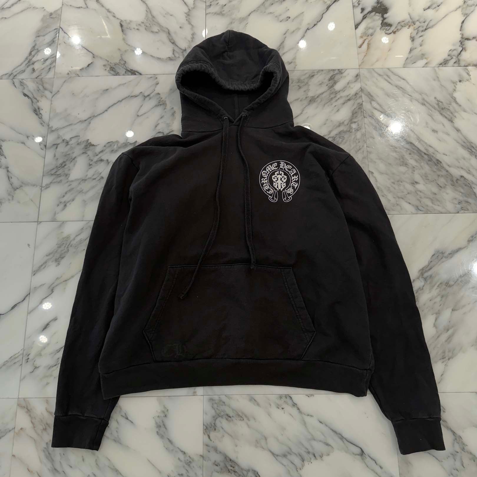 CHROME HEARTS American Flag Scroll Logo Pullover Hoodie Size L クロムハーツ アメリカ国旗 スクロールロゴ プルオーバーフーディー サイズL