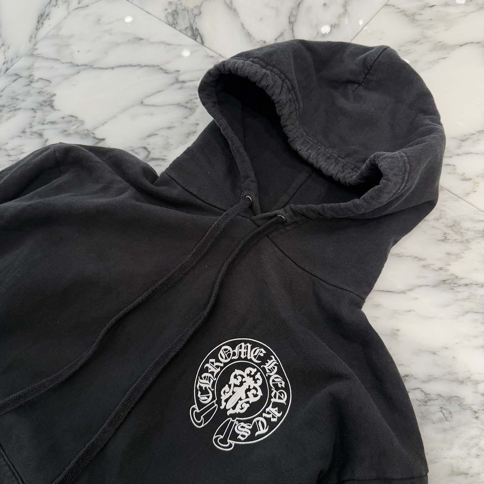 CHROME HEARTS American Flag Scroll Logo Pullover Hoodie Size L クロムハーツ アメリカ国旗 スクロールロゴ プルオーバーフーディー サイズL