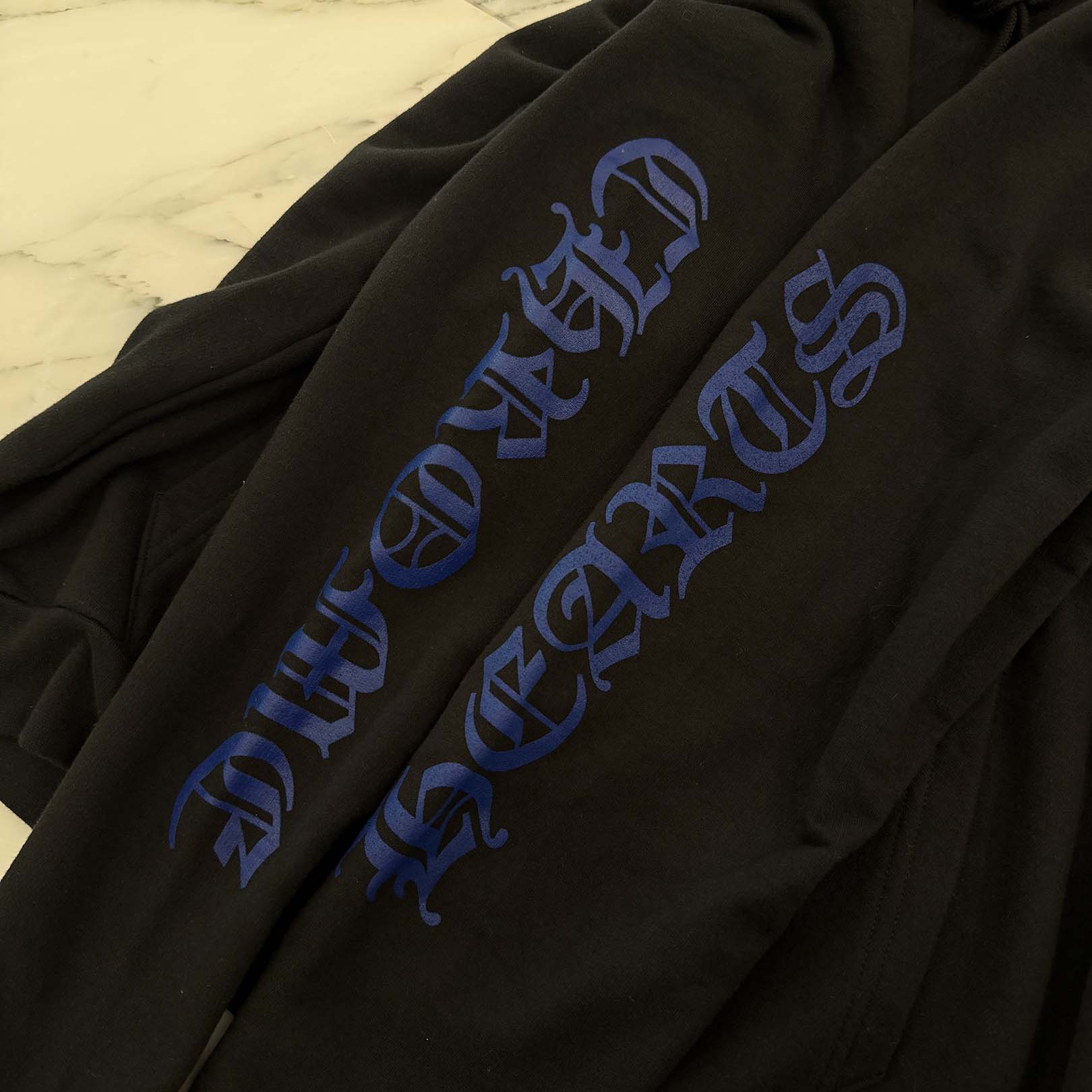 CHROME HEARTS Vertical Logo Pullover Hoodie Size S クロムハーツ ヴァーティカルロゴ プルオーバーフーディー サイズS