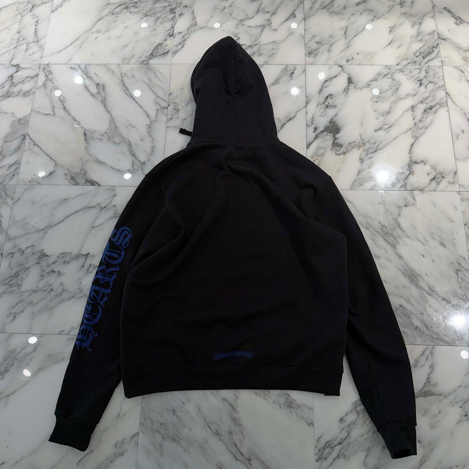 CHROME HEARTS Vertical Logo Pullover Hoodie Size S クロムハーツ ヴァーティカルロゴ プルオーバーフーディー サイズS