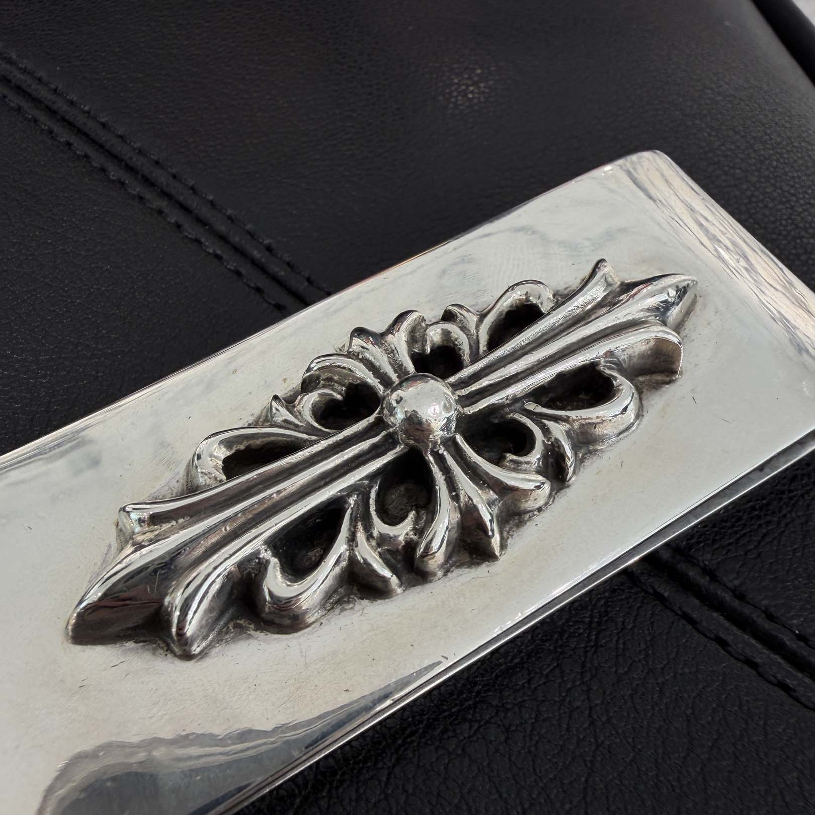 CHROME HEARTS Large Floral Cross Money Clip クロムハーツ ラージフローラルクロス マネークリップ