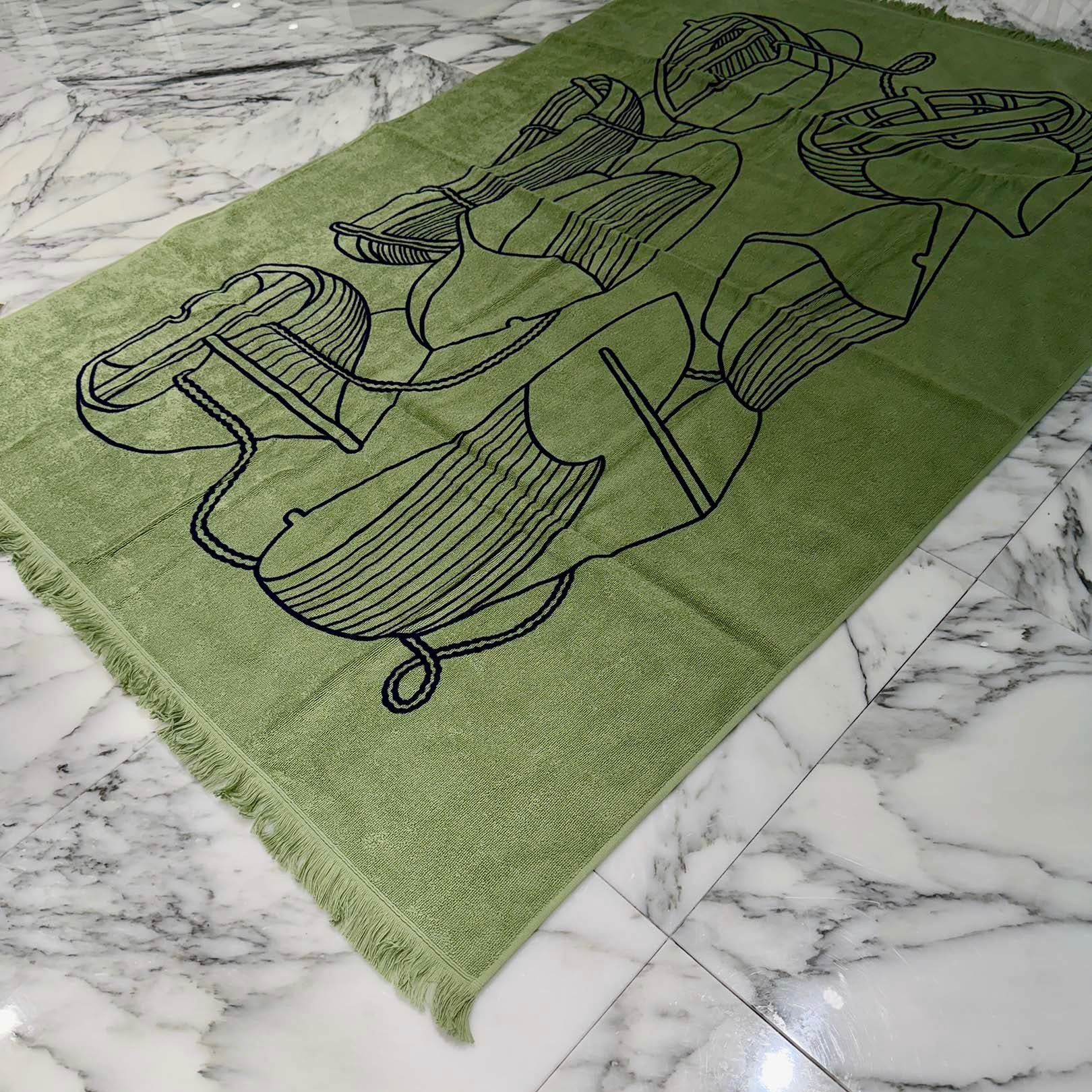 HERMES Drap de Plage Yachting Thalassa Beach Towel HTH2501 エルメス ドラップ・ド・プラージュ ヨッティング タラッサ ビーチタオル