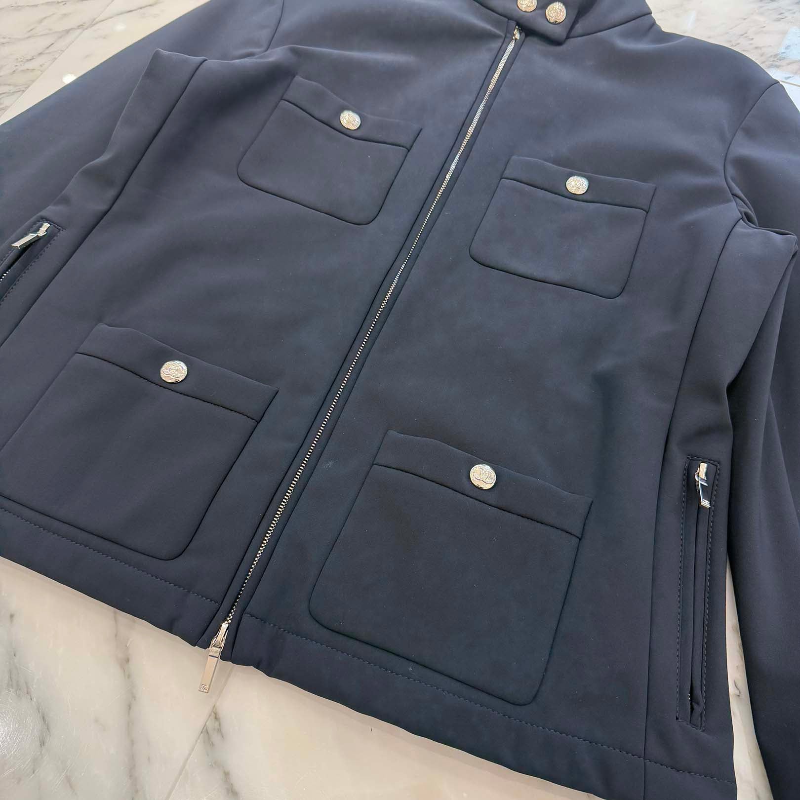 CHANEL 2025AW Spring Hook Coco Mark Button Jacket P77335 V69592 NZ123 Size 48 シャネル スプリングホックココマークボタンジャケット サイズ48