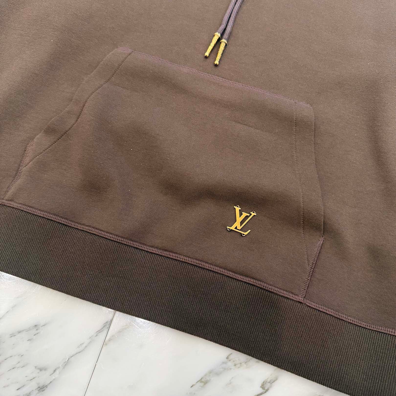 LOUIS VUITTON 2024AW Embellished Cotton Pullover Hoodie Size L ルイヴィトン エンベリッシュドコットンプルオーバーフーディ サイズL