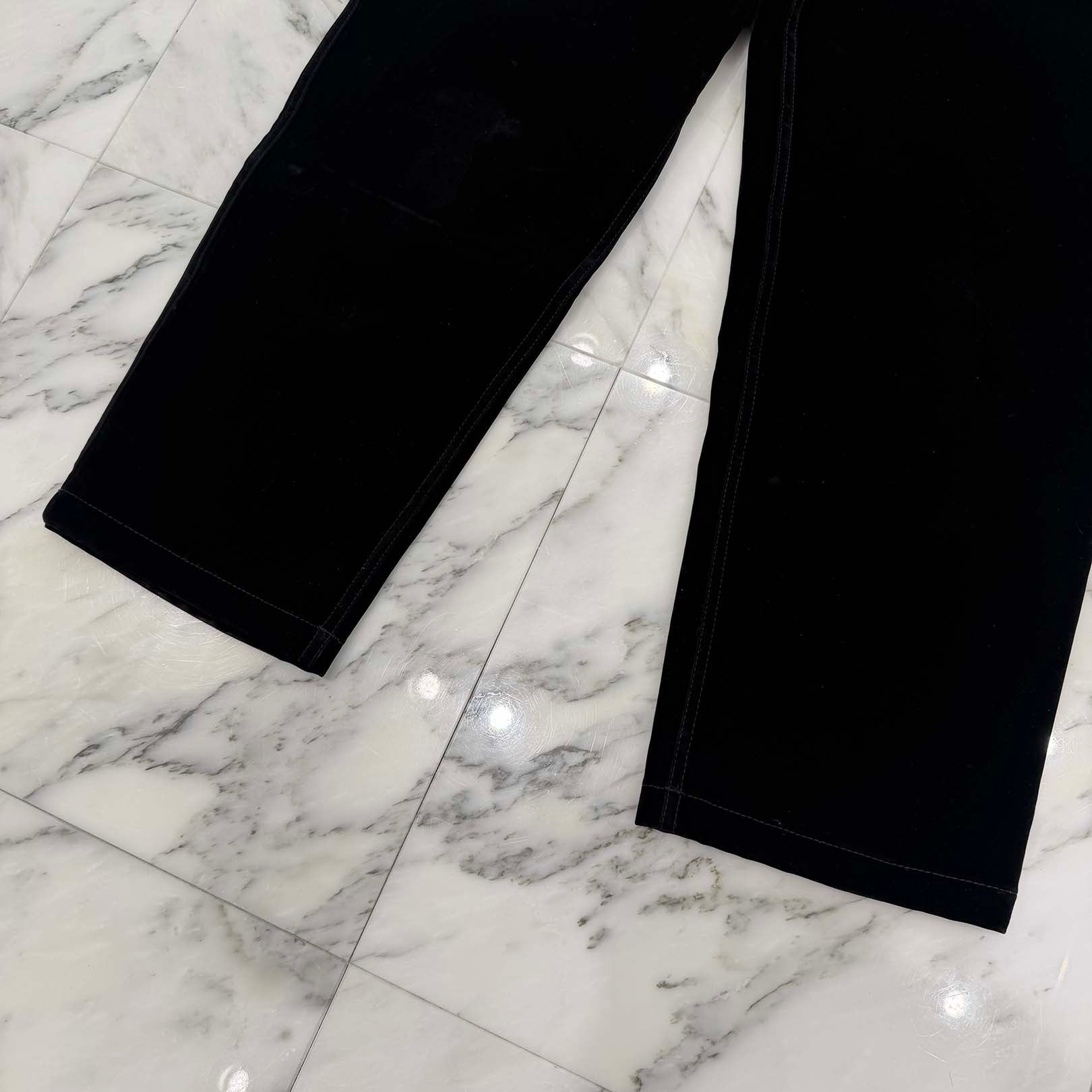 PRADA 2023AW Triangle Logo Velvet Velour Straight Pants GEP403 S000 12H0 Size M プラダ トライアングルロゴベルベットベロアストレートパンツ サイズM