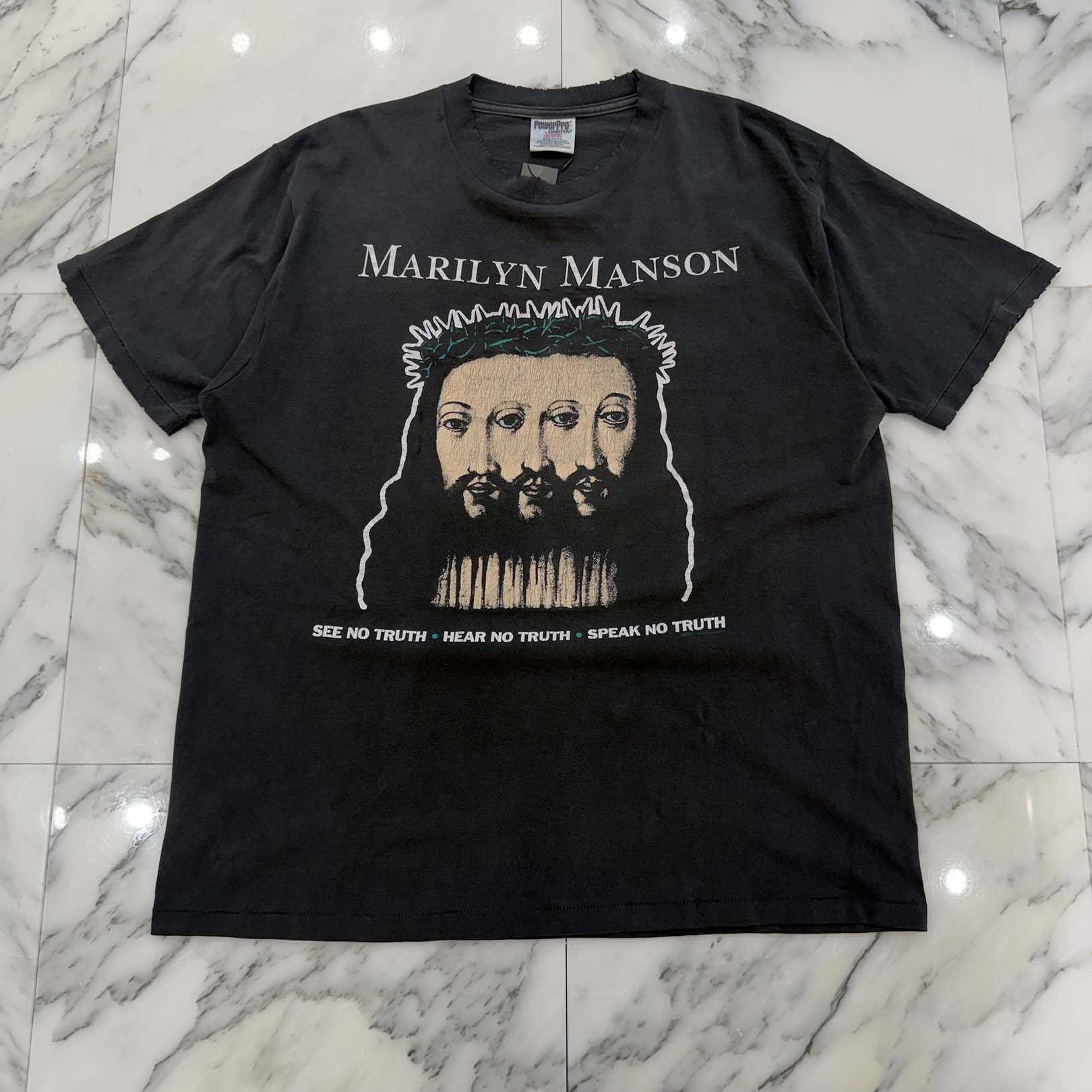 Vintage 90's MARILYN MANSON "Believe 1996" Power Pro S/S Tee Size XL 90's マリリンマンソン "ビリーブ 1996" PowerPro社製 Tシャツ サイズXL